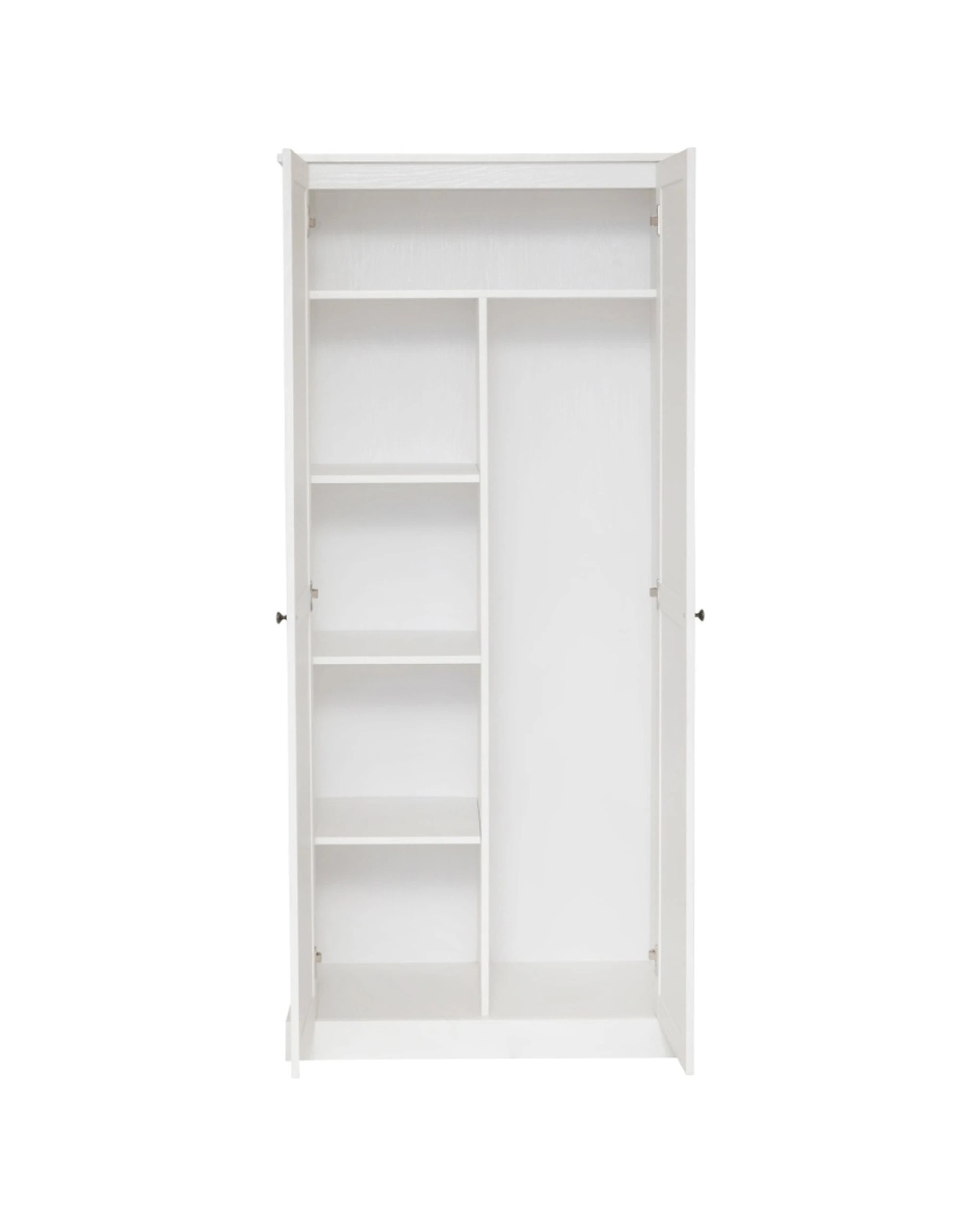 4 Alpine Bay Hamptons 2 Door Broom Multipurpose Cupboard Storage Unit 80cm - White, 4 of 9
