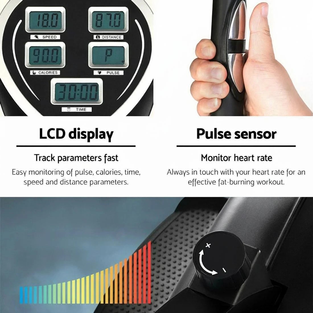 5 Everfit Exercise Bike 6 in 1 Elliptical Cross Trainer Home Gym Indoor - Black, 5 of 6