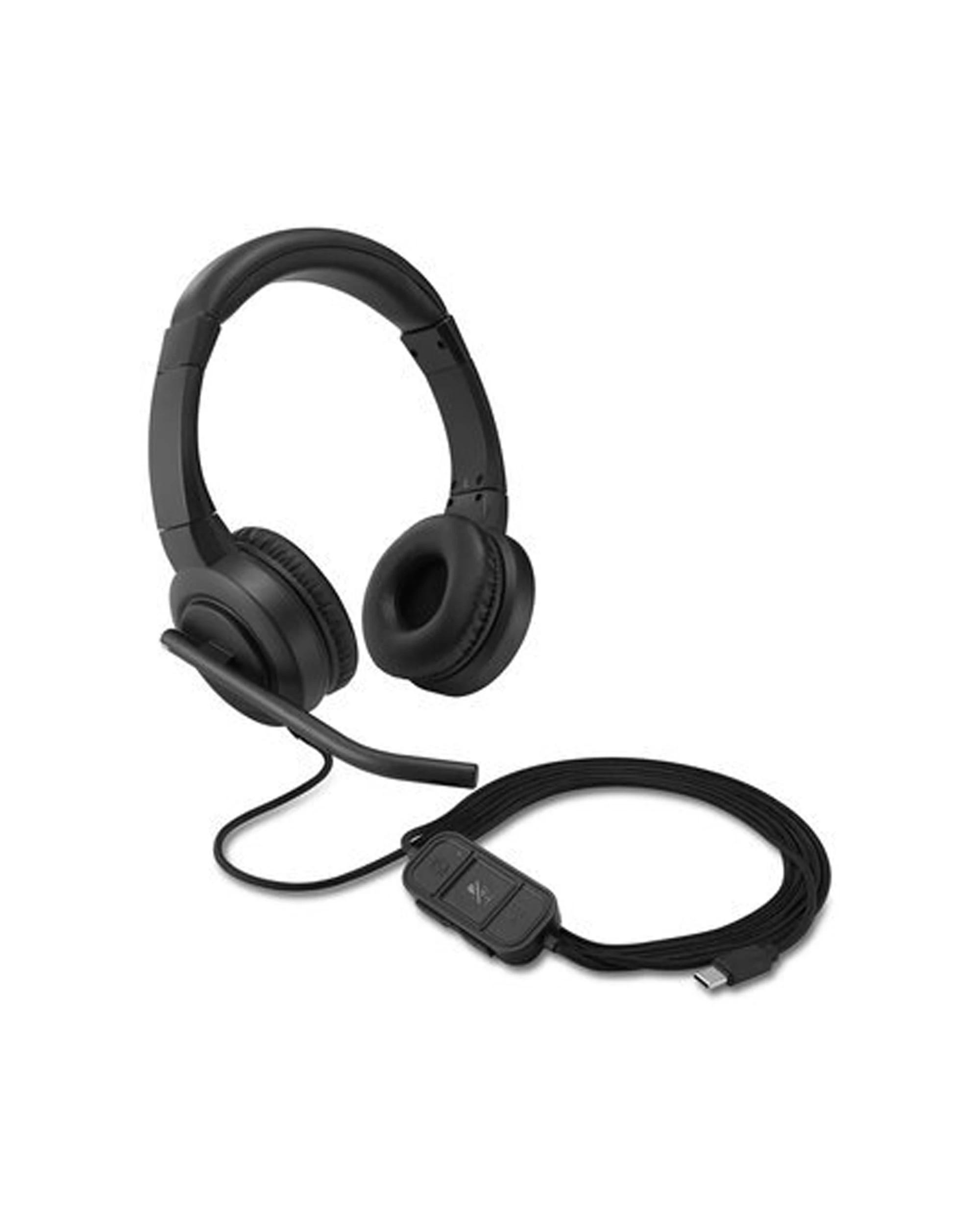 2 Kensington USB-C Headset Noise Cancelling Microphone In-Line Controls Busy Light
 - black, 2 of 7