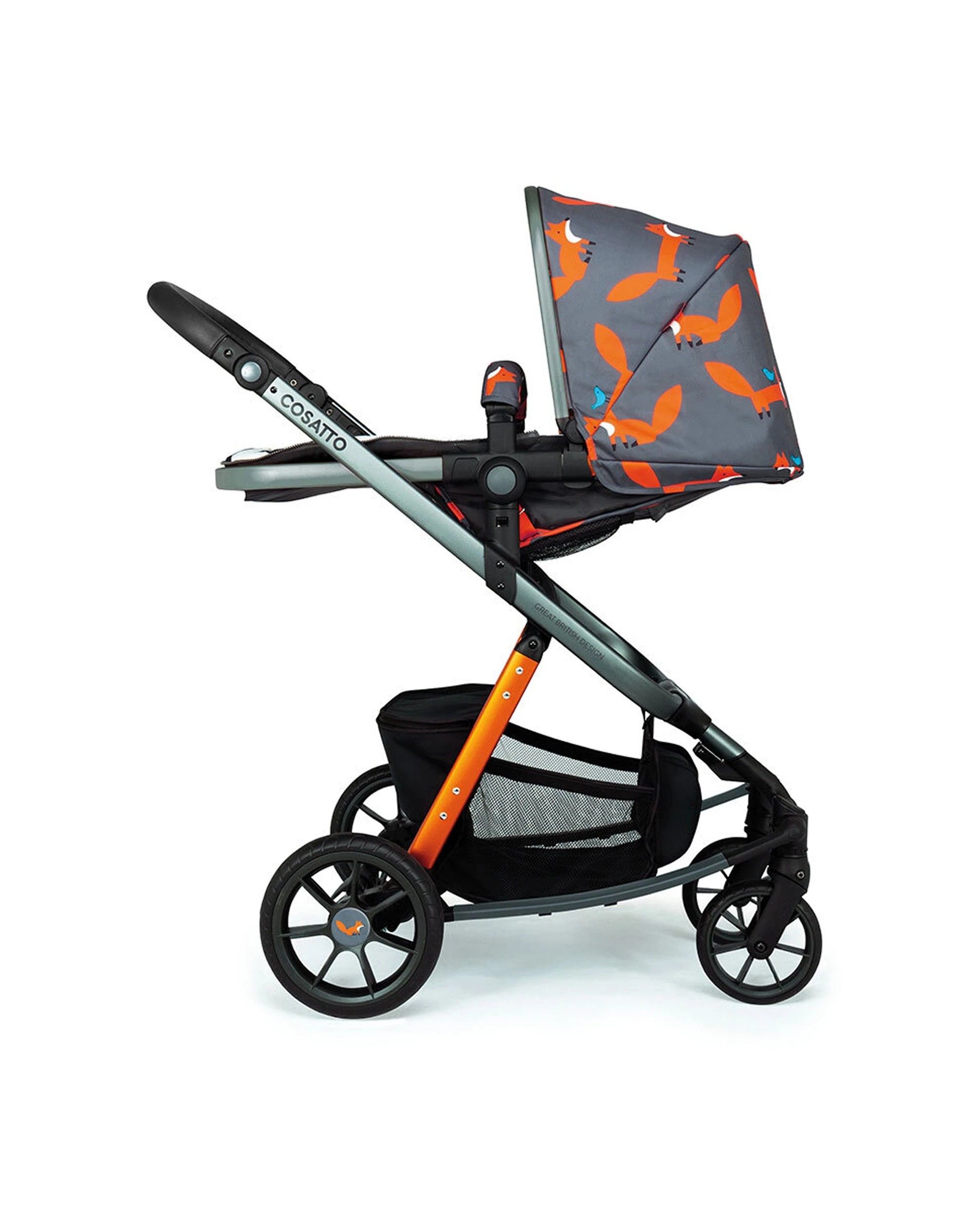 4 Cosatto Giggle Quad Pram & Push Chair 0m+ Reversible Seat Premium Mr Fox - Multi, 4 of 7