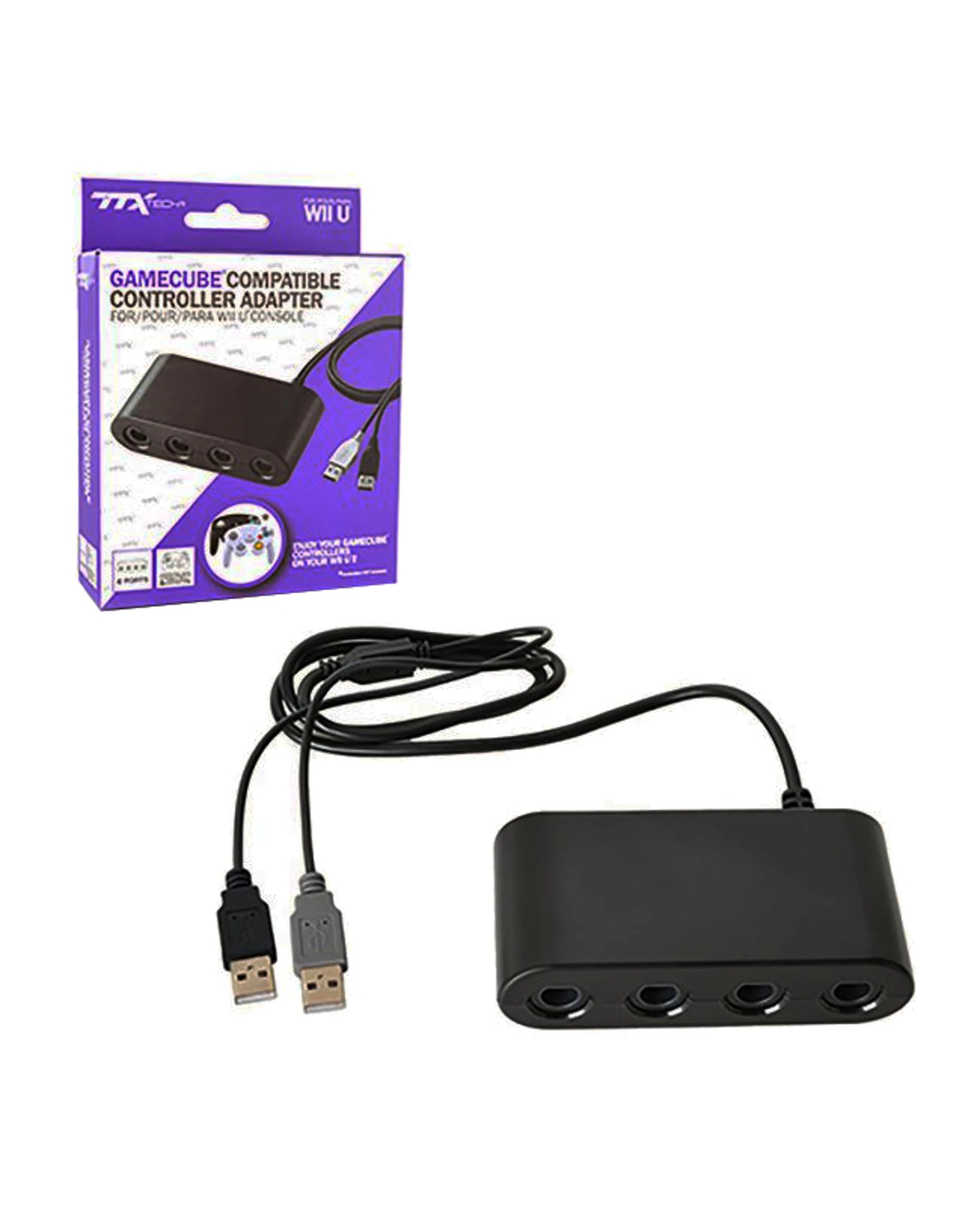 1 TTX Tech Gamecube Compatible Controller Adapter for Wii U, 1 of 1
