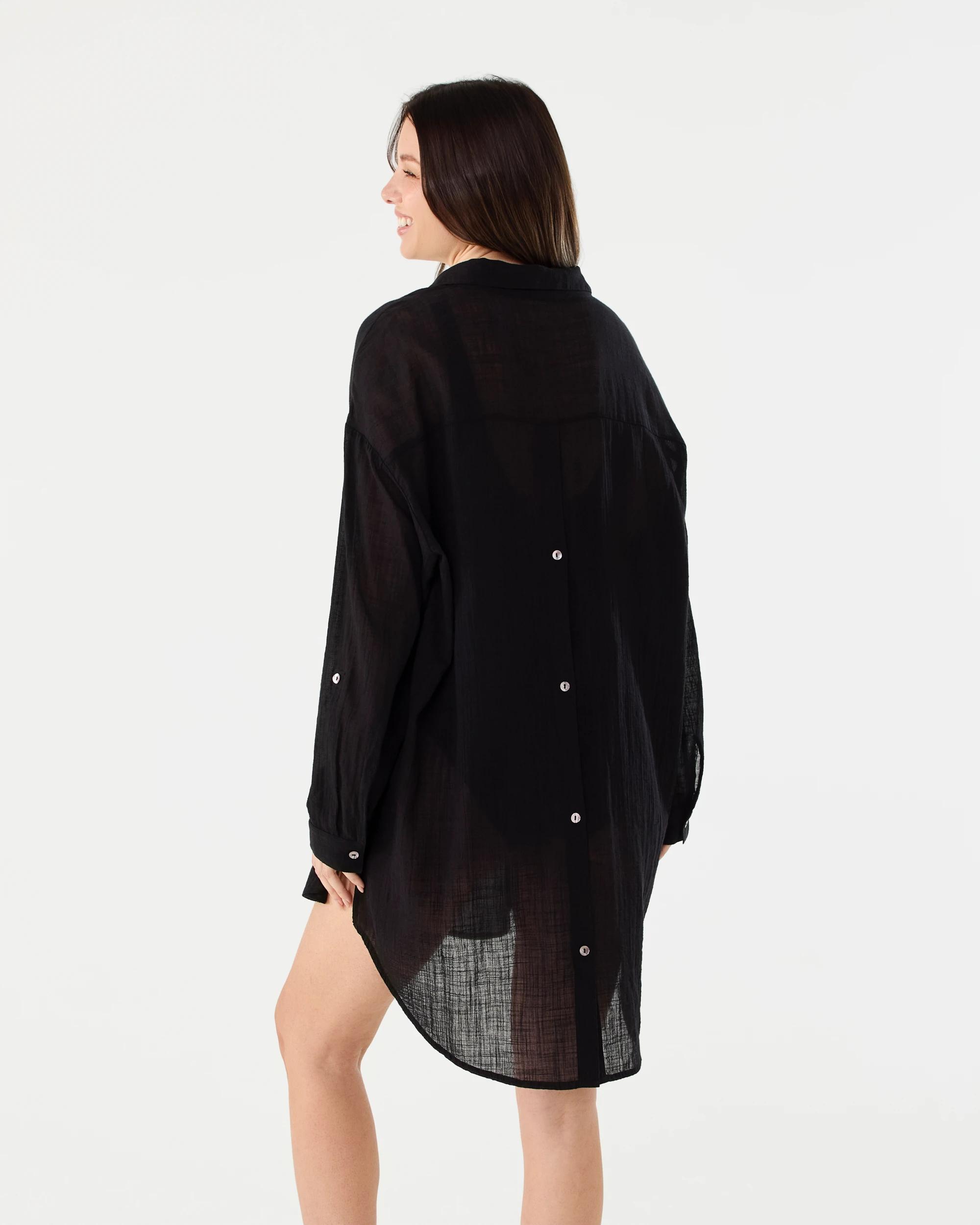 3 Cover Up Shirt Black, 3 of 8