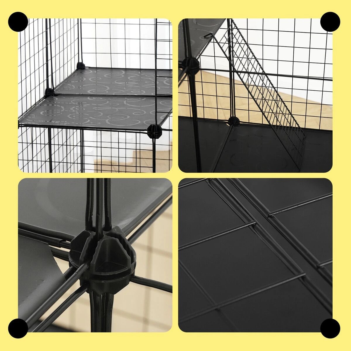 4 Pet Scene Cat Cage DIY Enclosure Pet Crate Rabbit Hutch Pet Scene Kitty Kennel Bunny Ferret Home Playpen, 4 of 4