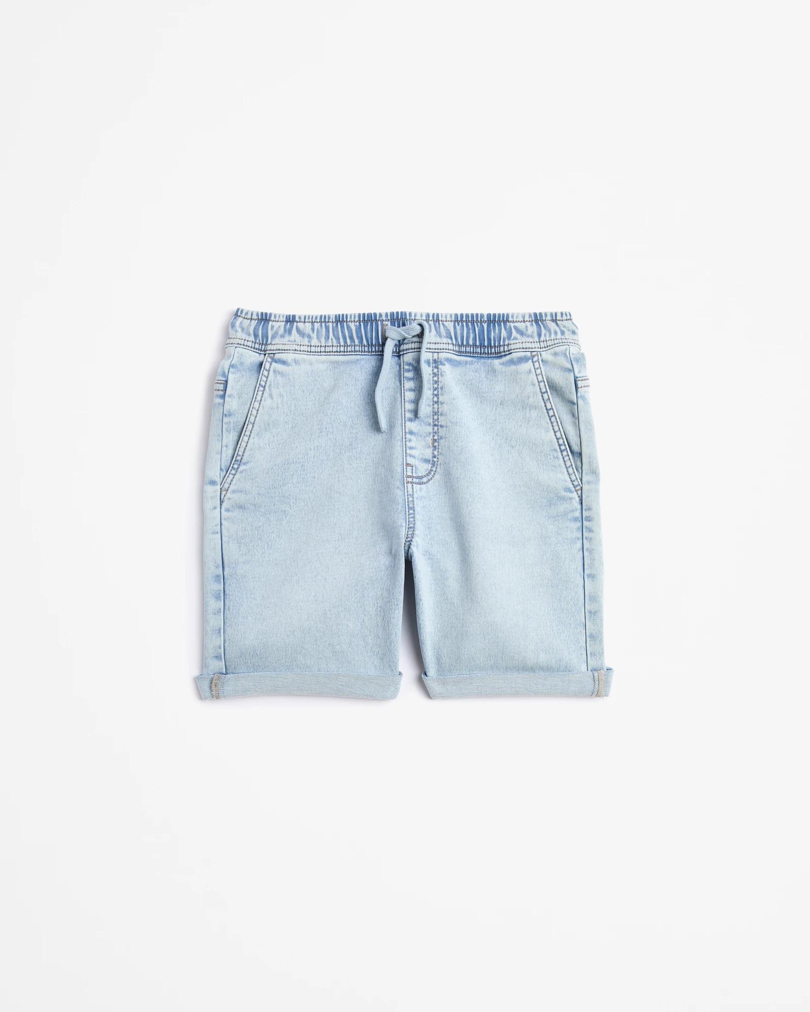 1 Target Pull On Denim Shorts LIGHT WASH, 1 of 3