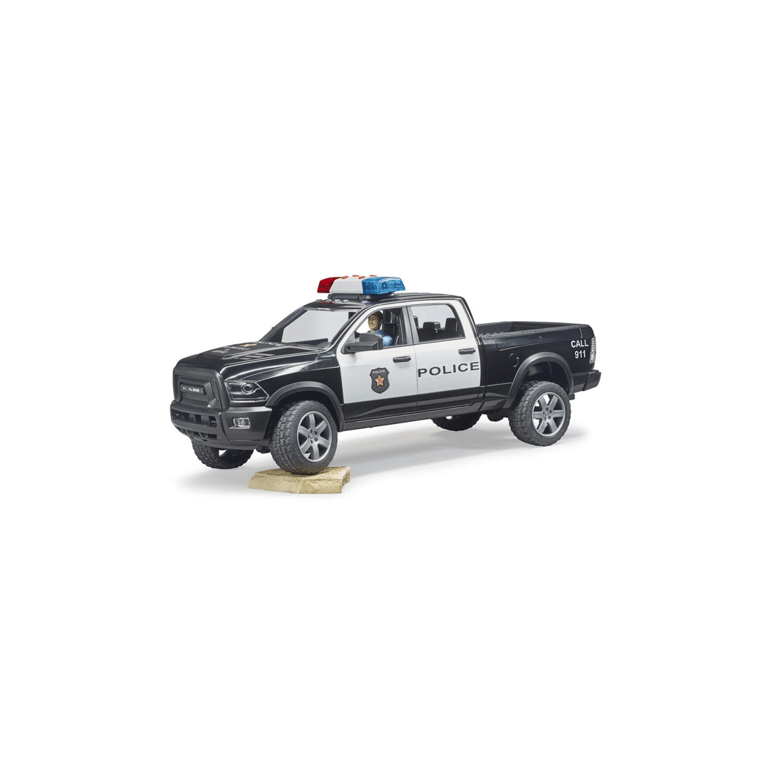 4 Bruder Police Truck Vehicle With Light Sound Policeman Figure Toy 4 Years Plus - Black, 4 of 4