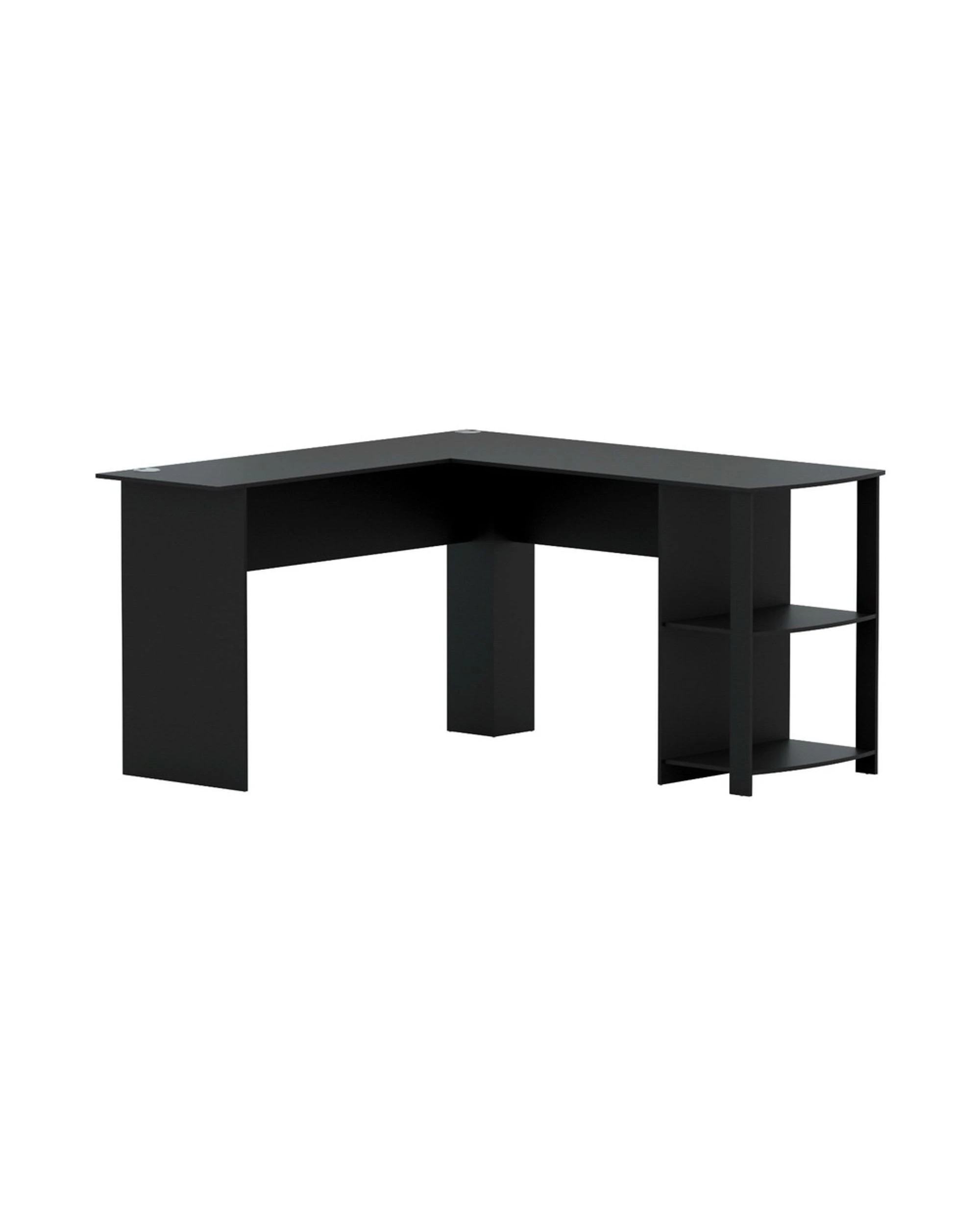 1 Artiss Computer Desk Shelf L-shape Black 136cm
 - Black, 1 of 2