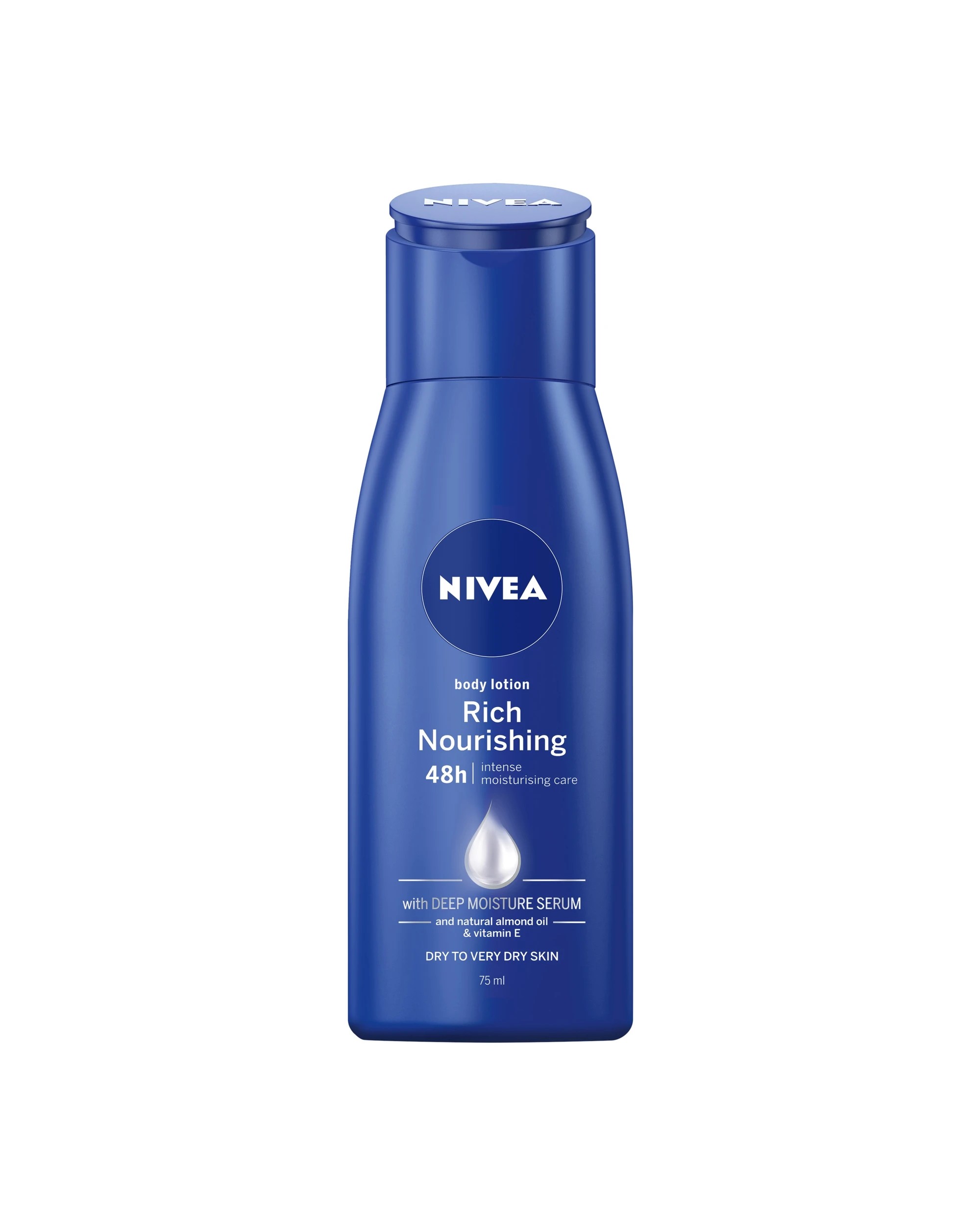 1 Nivea Rich Nourishing Body Lotion 75ml - Natural Almond Oil and Vitamin E, 1 of 7