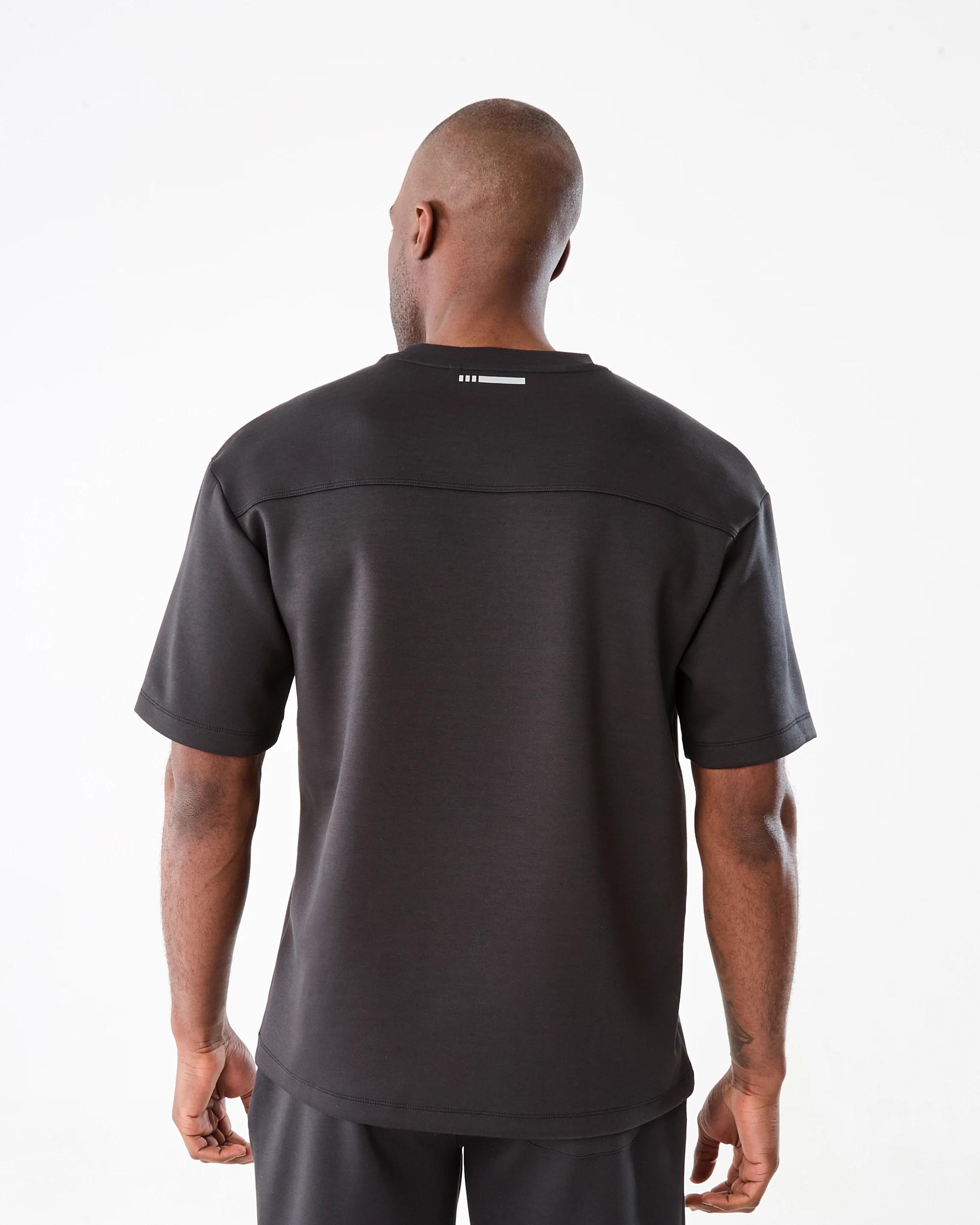 3 Active Mens Oversized Scuba T-shirt BLACK, 3 of 7