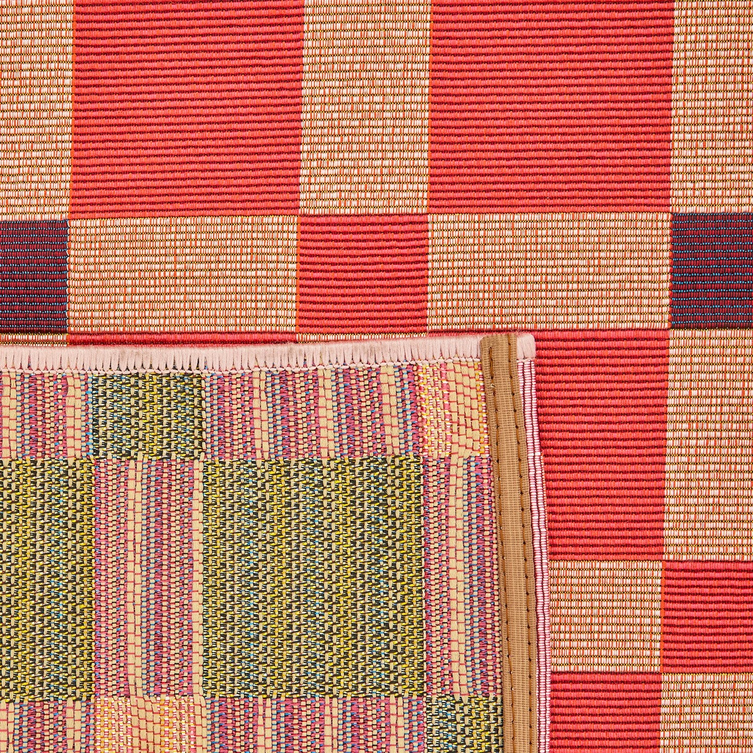 9 Common Ground Rugs Horizon Tito Outdoor 160x100cm - Small Pet Friendly Floor Rug - Red - Pink, 9 of 9