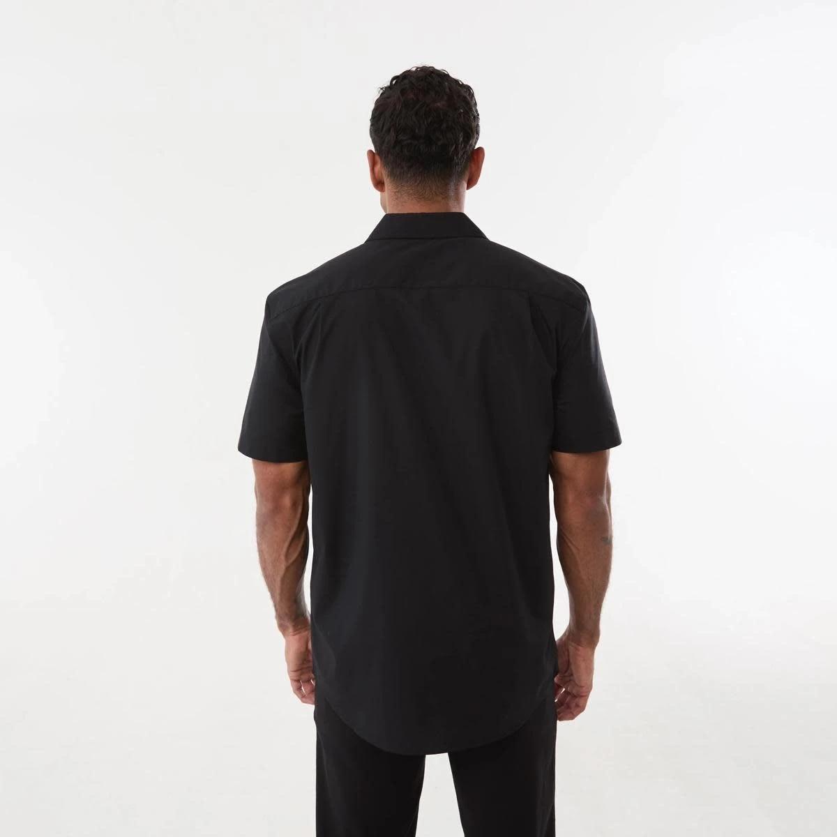 3 Work Short Sleeve Business Shirt BLACK, 3 of 5