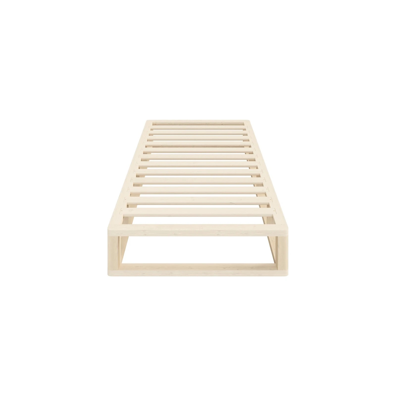 6 Oikiture Bed Frame Single Size Wooden Bed Base Platform Cage-like Base
 - Natural, 6 of 10