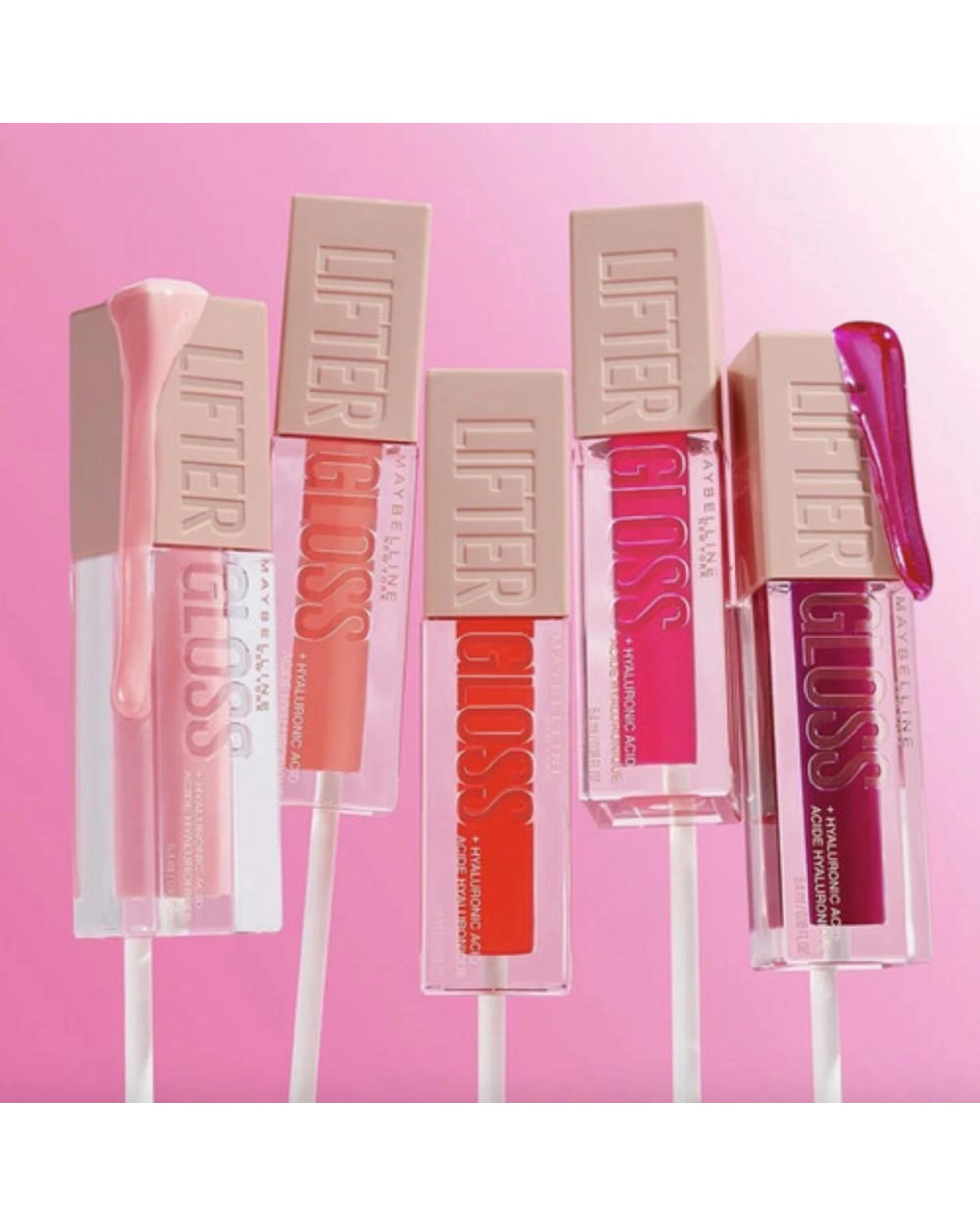 6 3 x Maybelline Lifter Gloss Hydrating Lip Gloss 5.4mL - 22 Peach Ring - Pink, 6 of 8