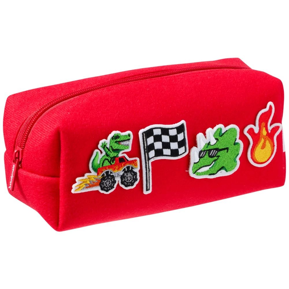 1 Studymate Dino Felt Patch Pencil Case, 1 of 6