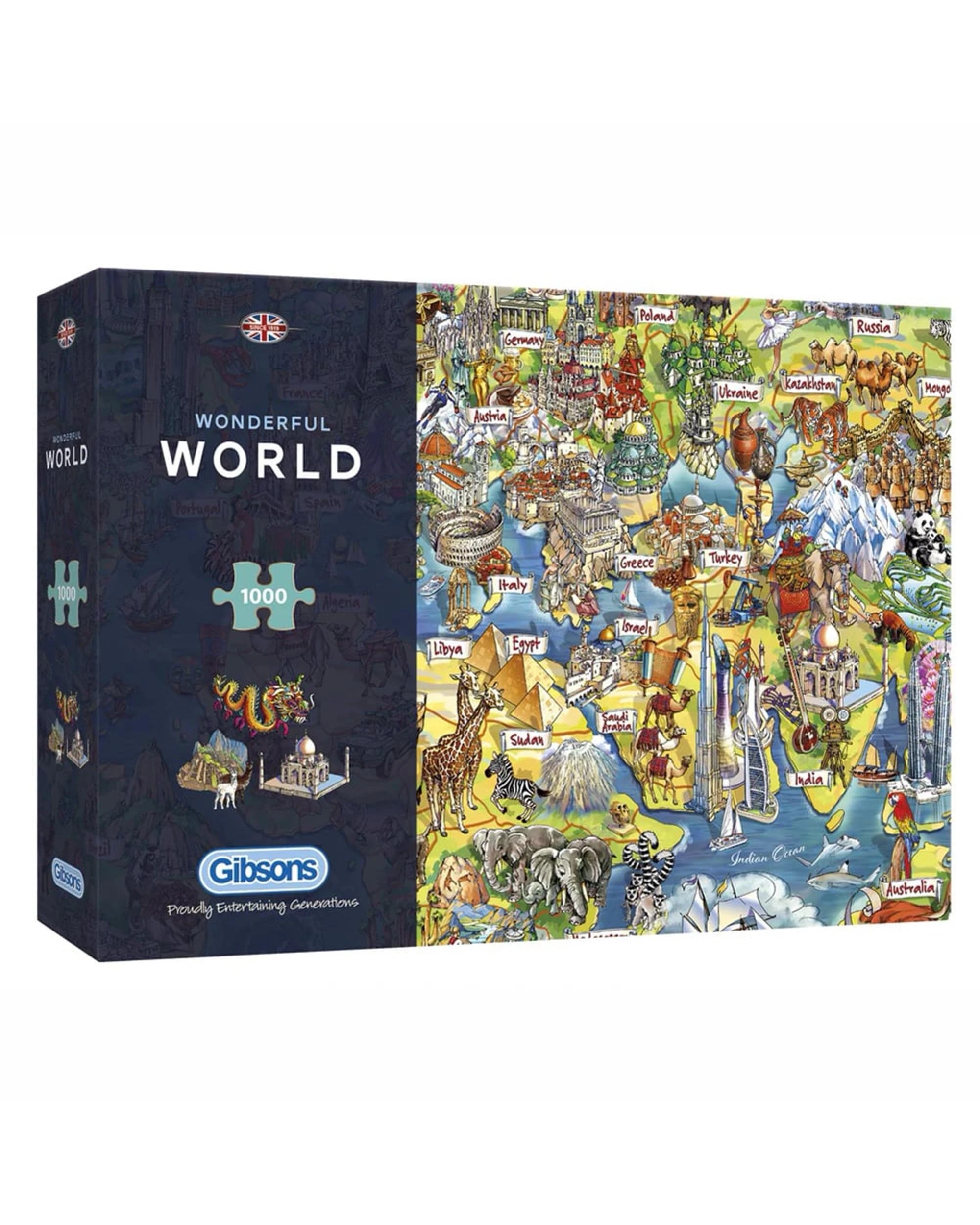 1 Gibson's Wonderful World 1000 Piece Jigsaw Puzzle, 1 of 1