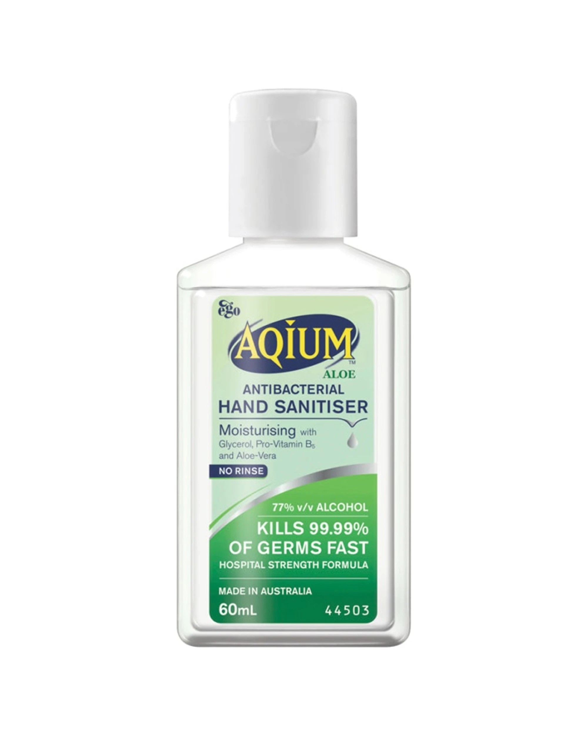 1 Ego Aqium Aloe Antibacterial Hand Sanitiser 60ml - Clear, 1 of 2