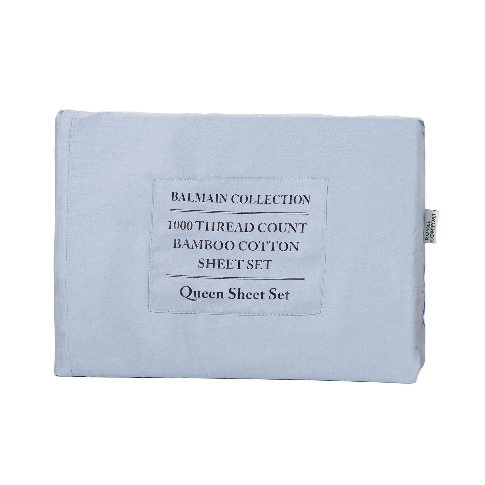 1 Royal Comfort 1000TC Balmain Hotel Grade Bamboo Cotton Sheets Pillowcases Set - Queen Bed - Blue, 1 of 5