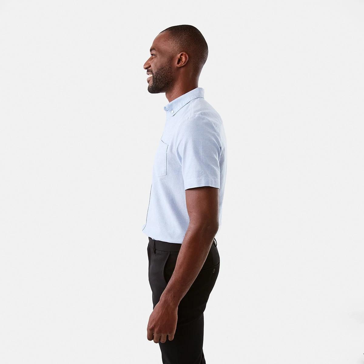 2 Short Sleeve Oxford Shirt Blu Light, 2 of 6