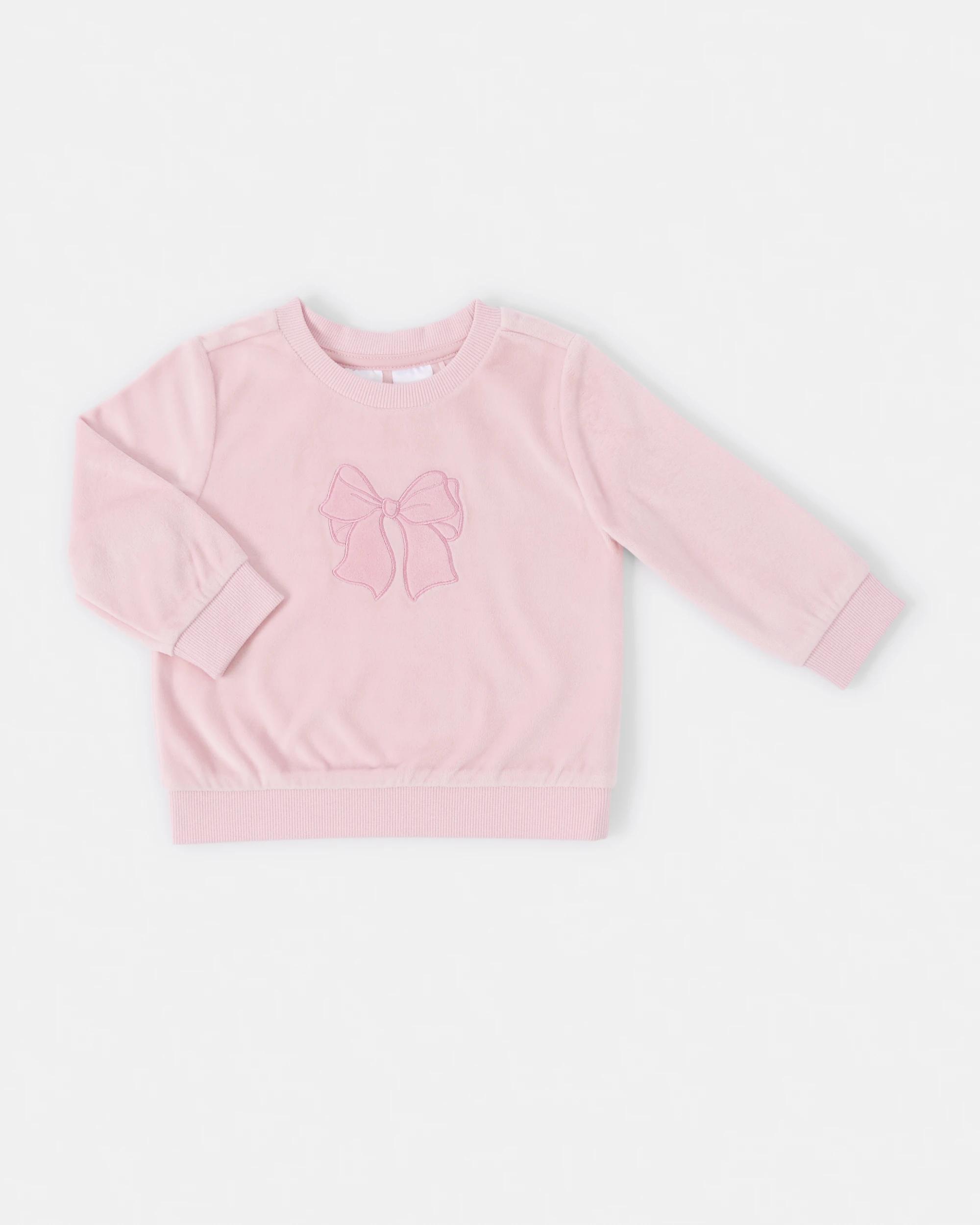 3 Twosie Fleece Pyjama Set Pnk Bows, 3 of 7