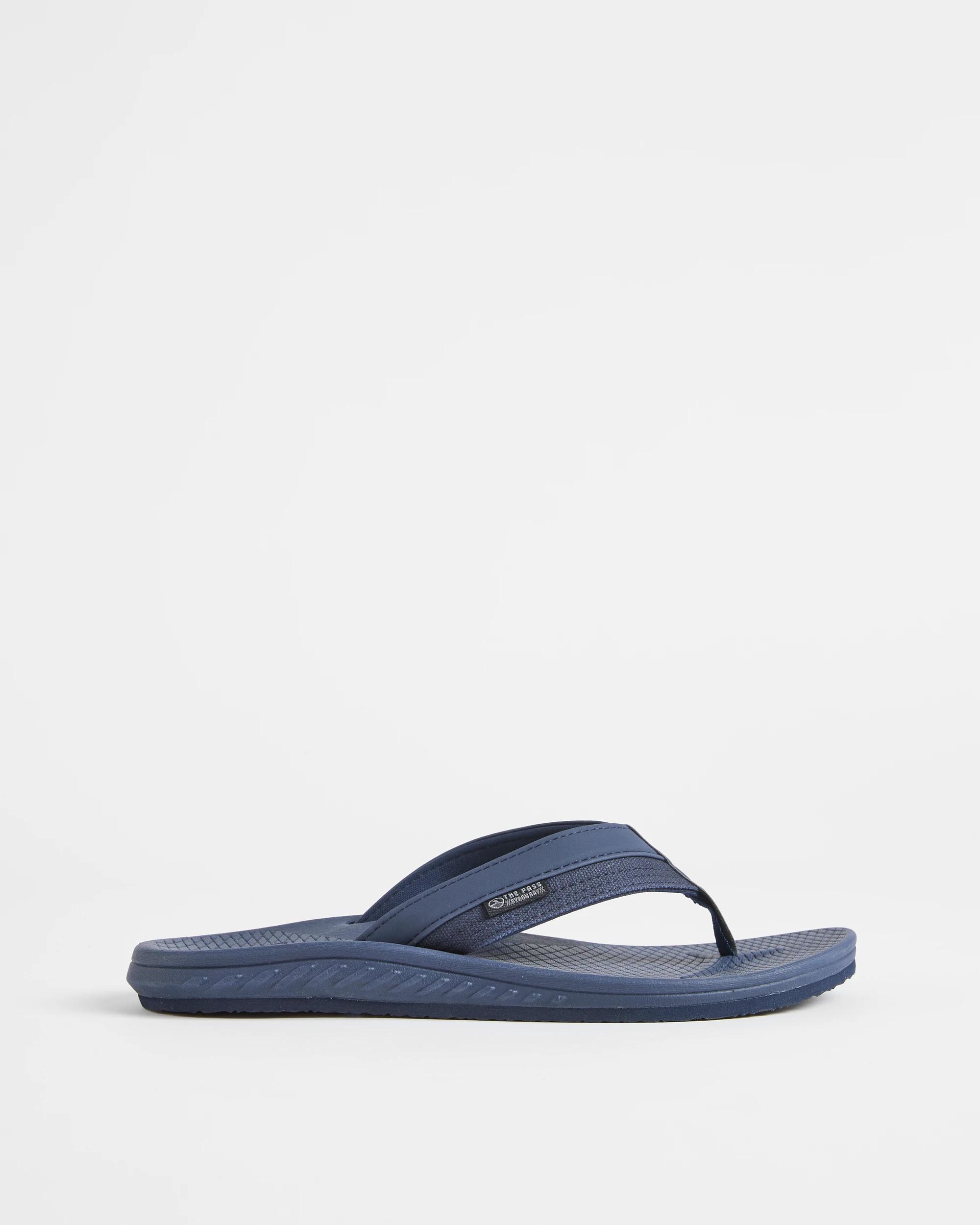 1 Target Mens Pu Comfort Thongs NAVY, 1 of 3