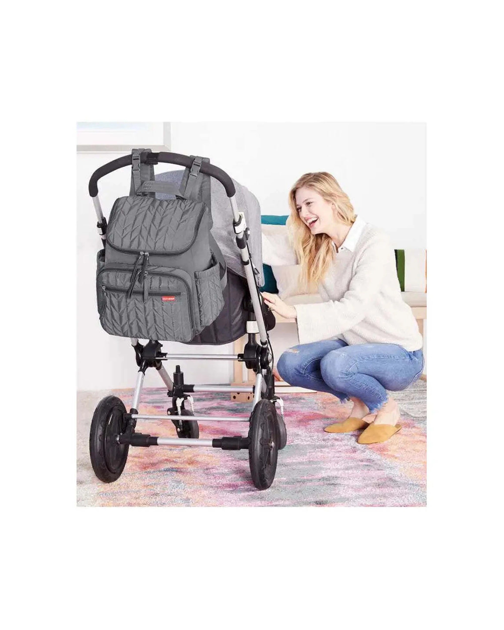 3 Skip Hop Forma Backpack Nappy Bag Stylish Lightweight Design Modern - Grey, 3 of 3