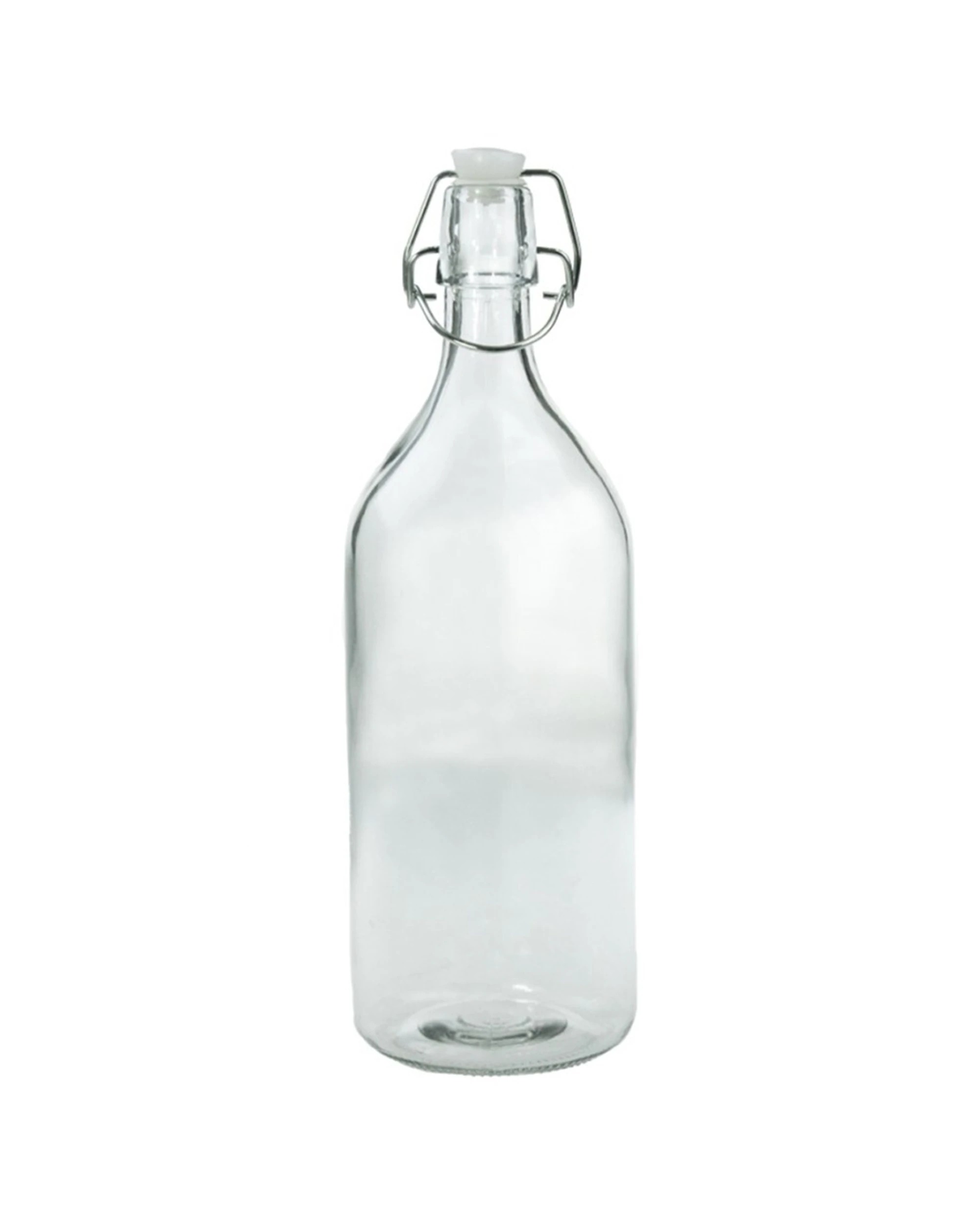 2 Lemon & Lime 6PK Durable Glass Water Drinking Bottle Airtight Seal 1L - Clear, 2 of 3