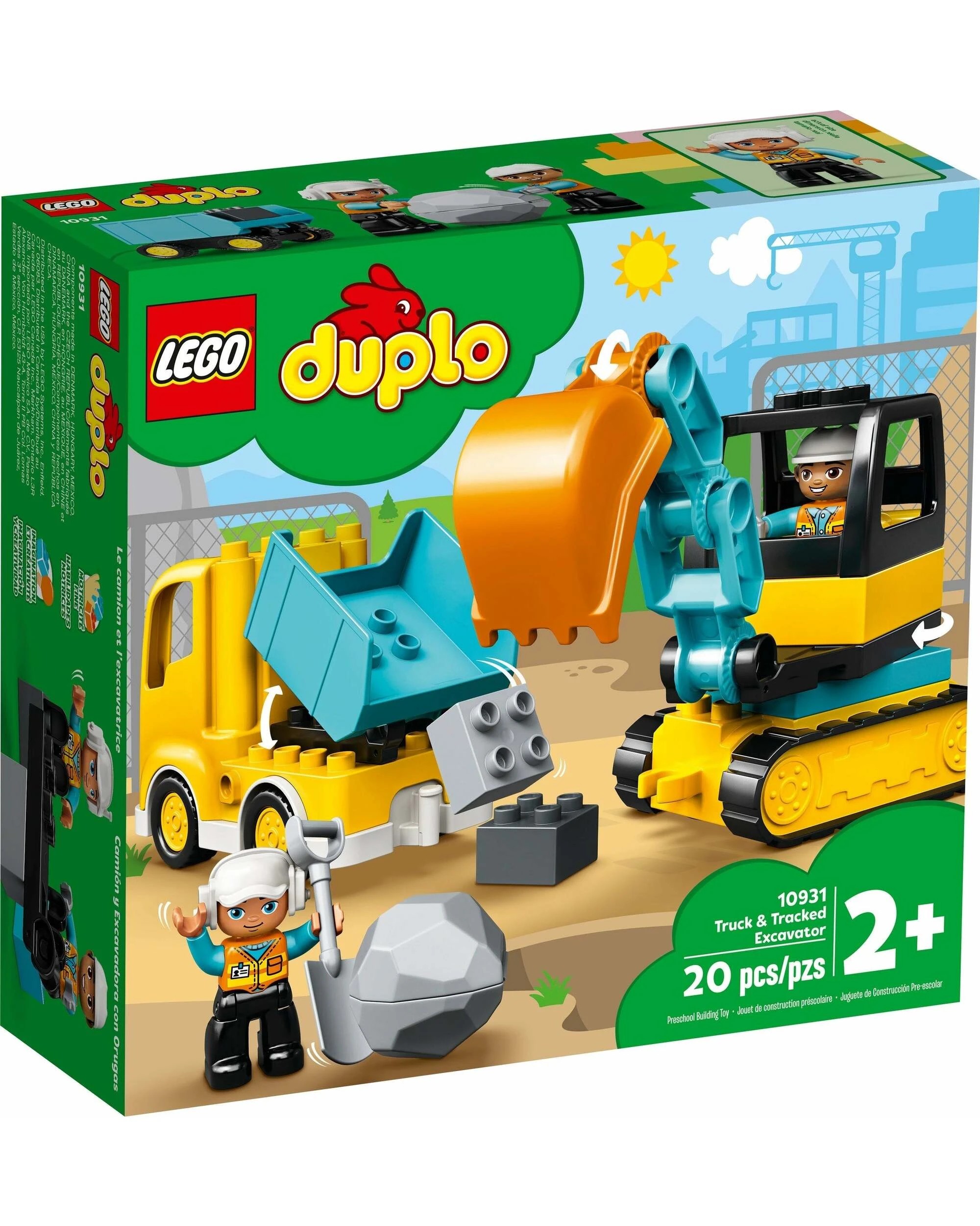 1 LEGO DUPLO 10931 Truck and Tracked Excavator, 1 of 5