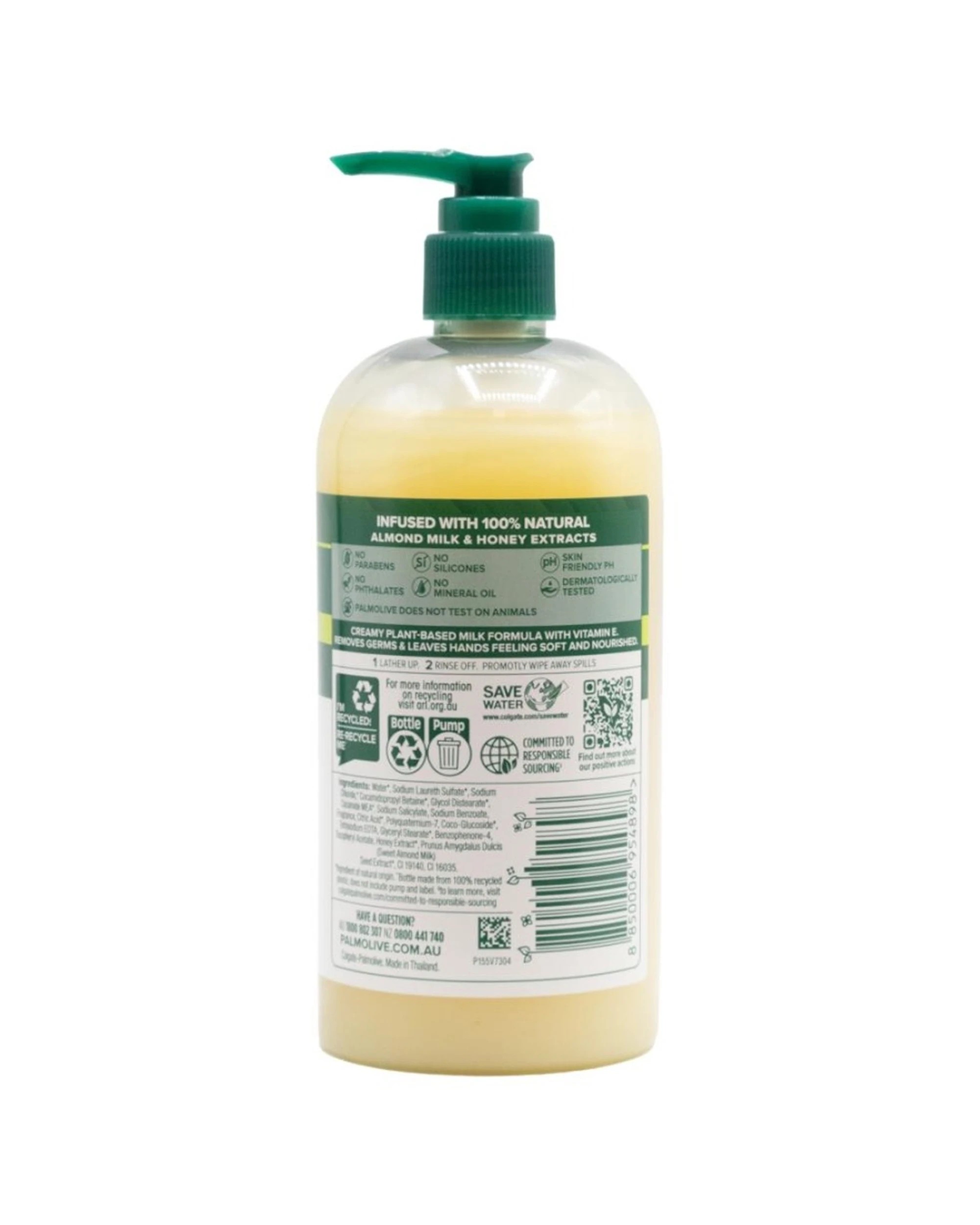 3 Palmolive 6PK Hand Wash Naturals Milk And Honey Pack For Gentle Nourishing Cleanse 500ml - Yellow, 3 of 3