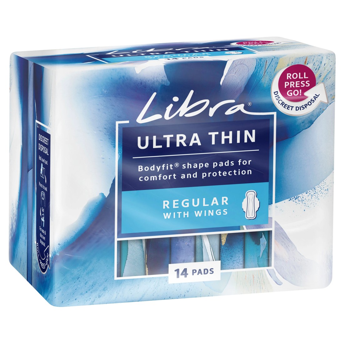 1 Libra 14 Pack Ultra Thin Regular Pads, 1 of 2