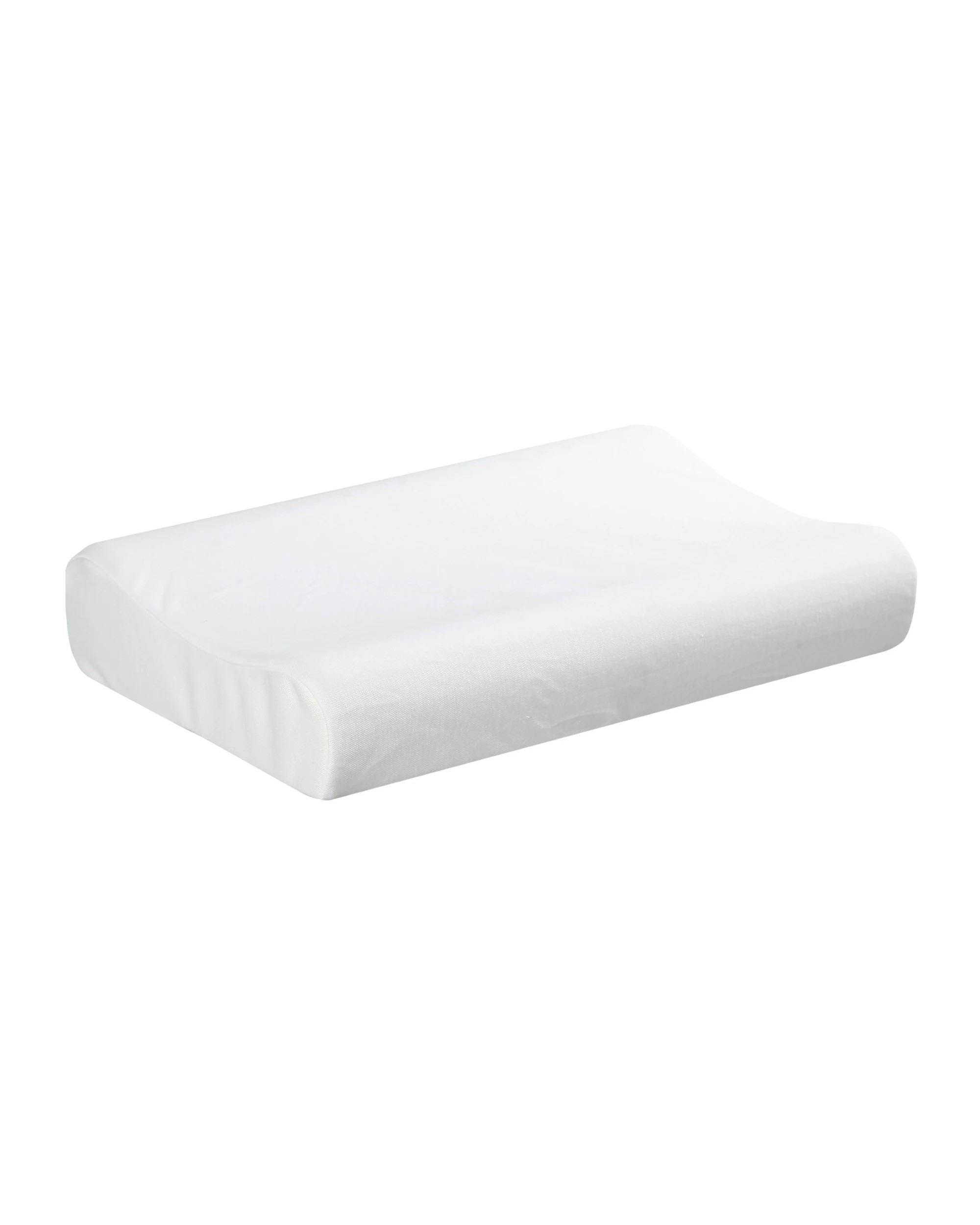2 Dreamaker 100% Natural Contoured Pincore Latex Pillow 60x40cm - White, 2 of 4