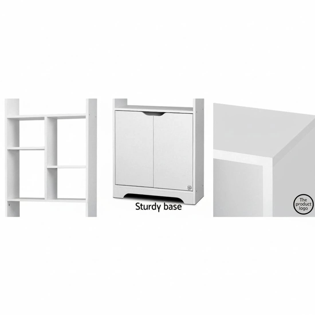 8 Artiss Bookshelf with Cabinet - White, 8 of 8