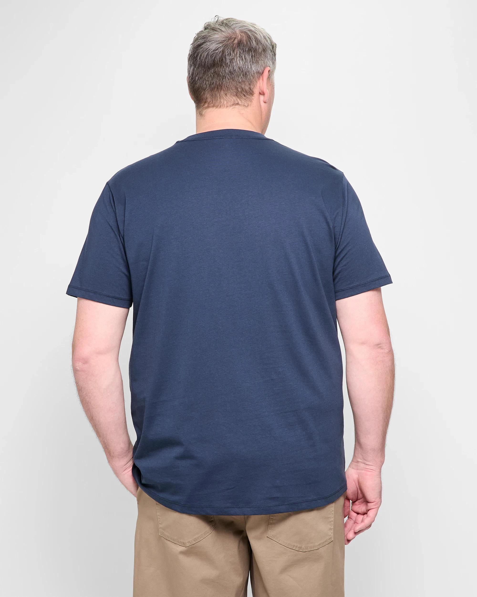 4 Target Man Plus Plus Size Australian Cotton Crew T-Shirt NAVY, 4 of 5
