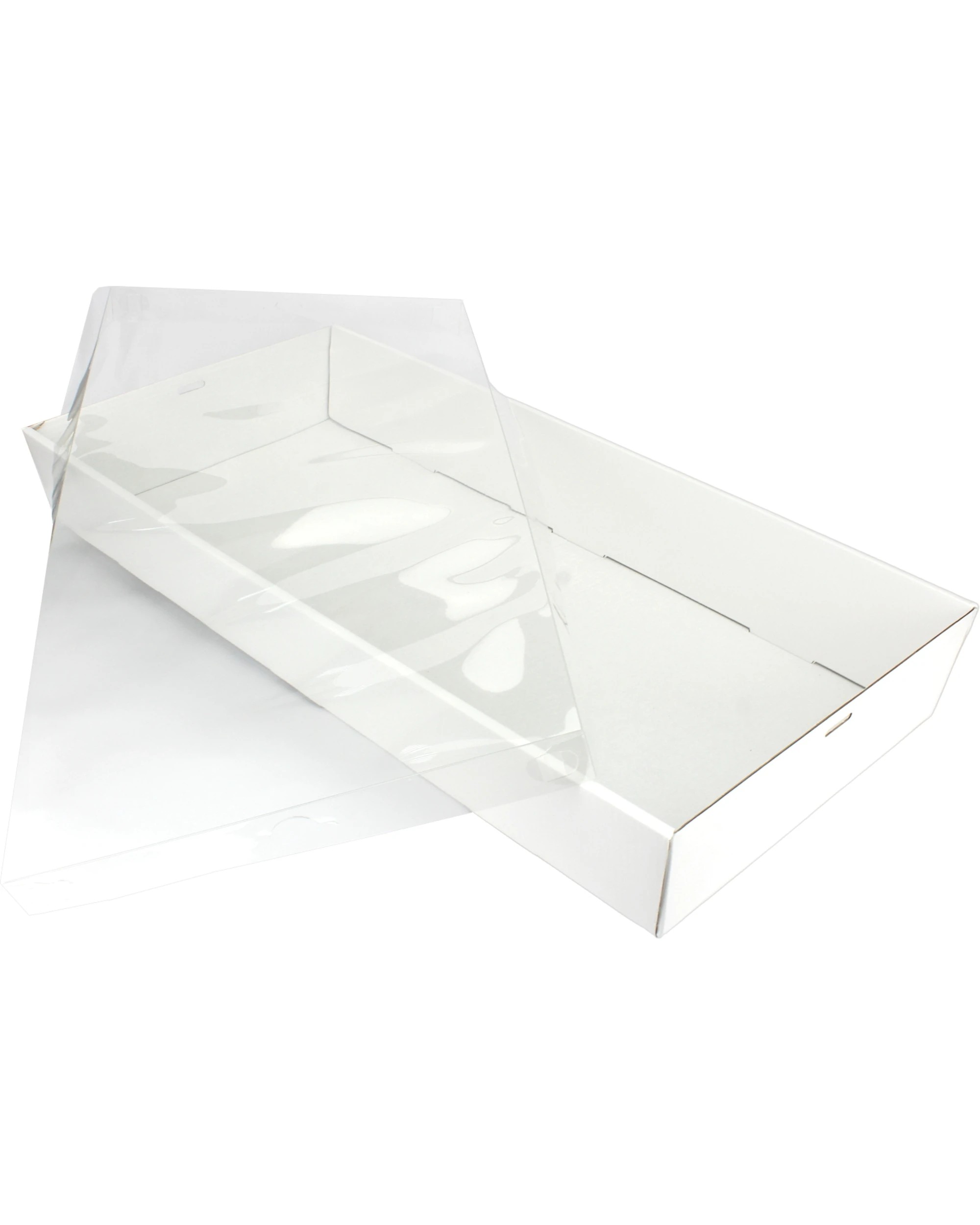 2 Spice Kitchen White Grazing Box with Clear Plastic Lid 58cm x 28cm x 8cm - White, 2 of 4