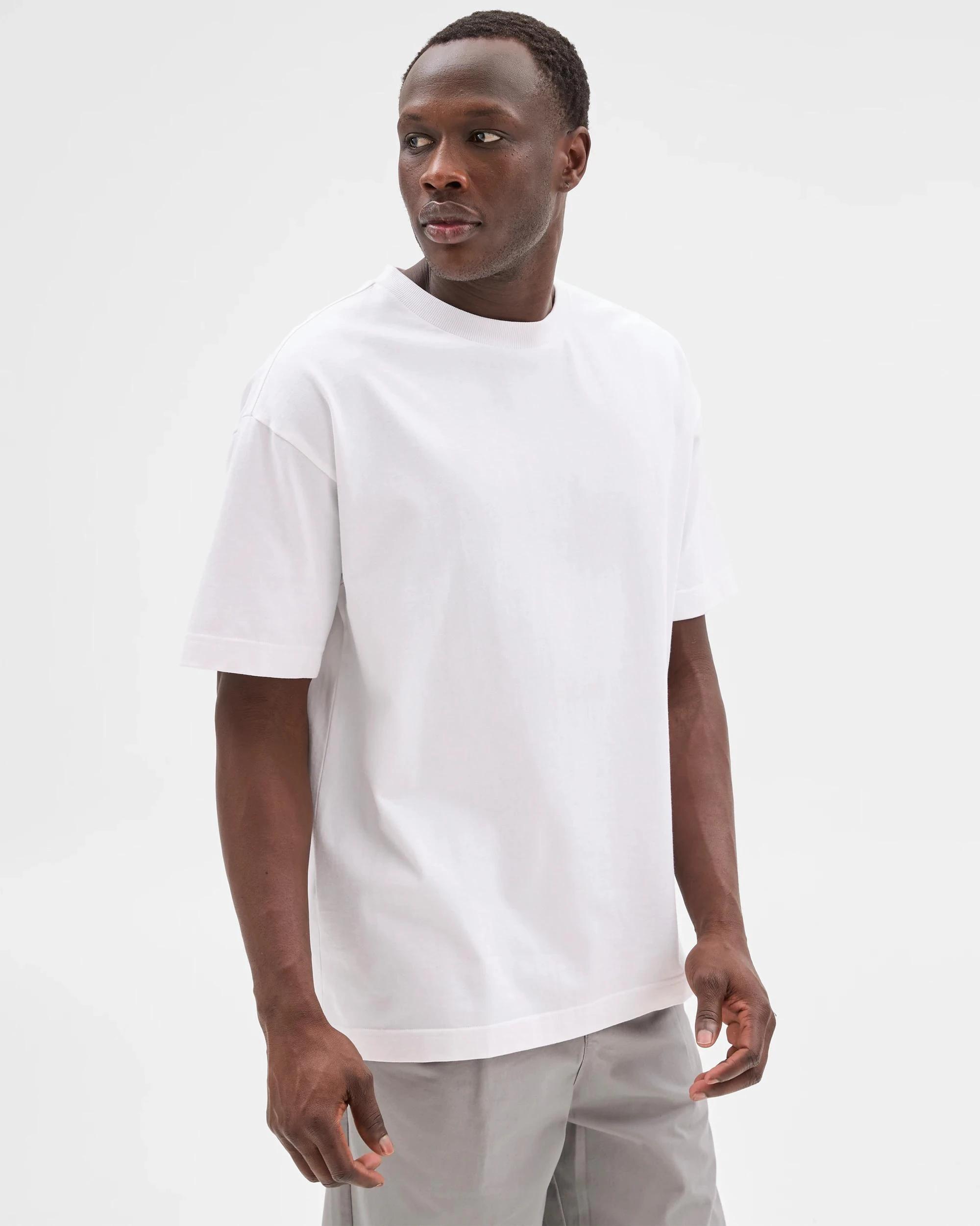 5 Commons Australian Cotton Oversized Heavy Core T-Shirt WHITE, 5 of 9