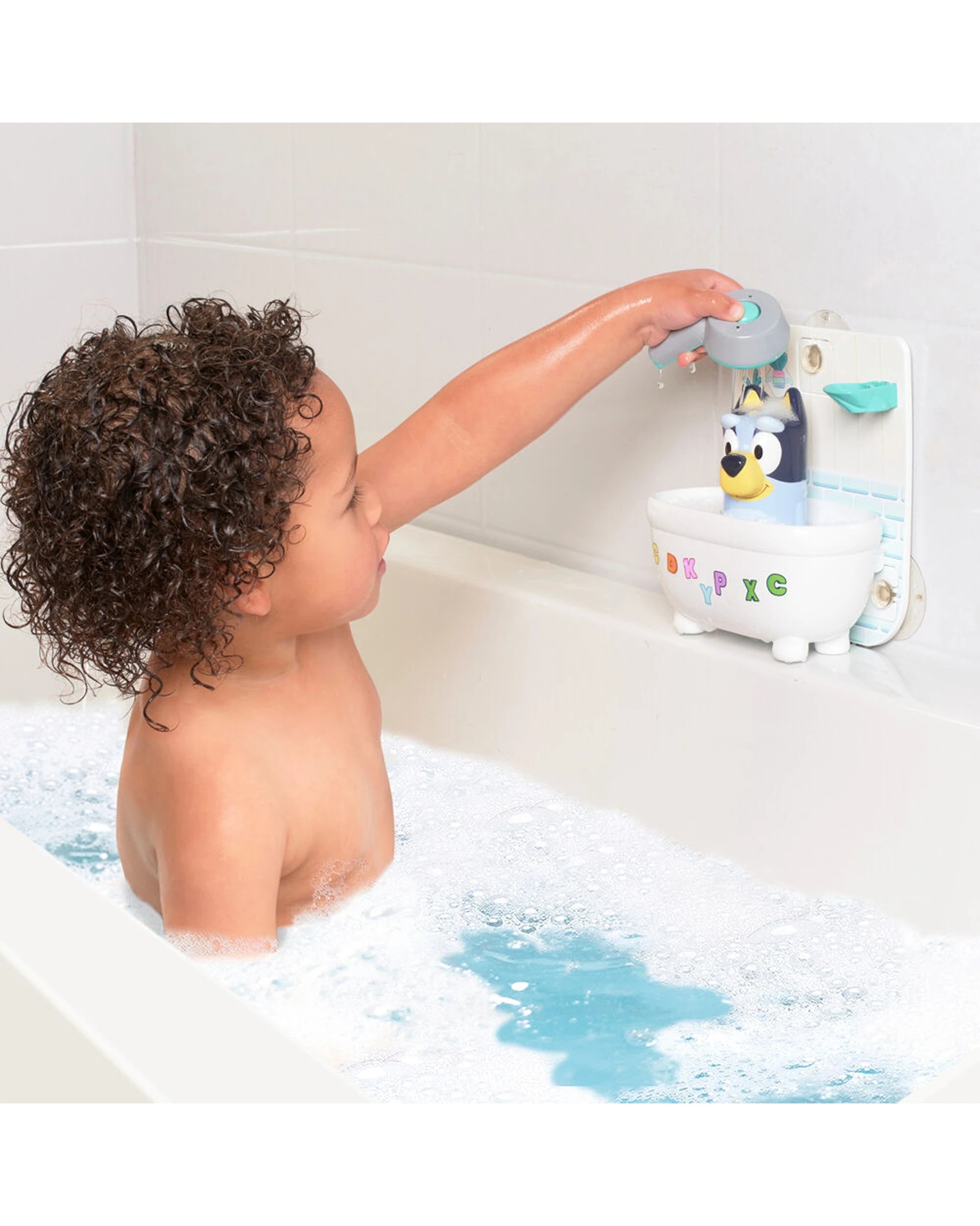 8 Tomy Toomies Shower & Scrub Bluey With Figurine Bathtime Activity Toy - Multi, 8 of 8