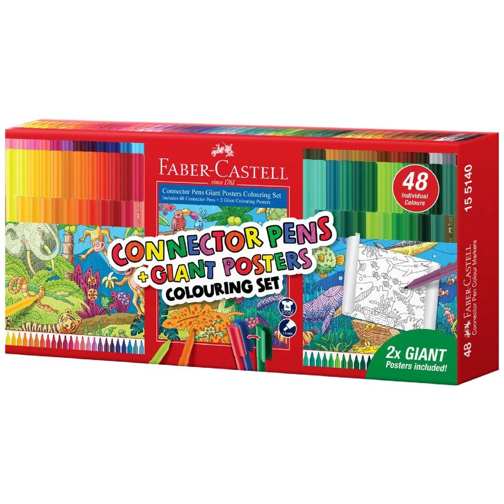 5 Faber Connector Pens and Giant Poster 50 Piece Pack, 5 of 6