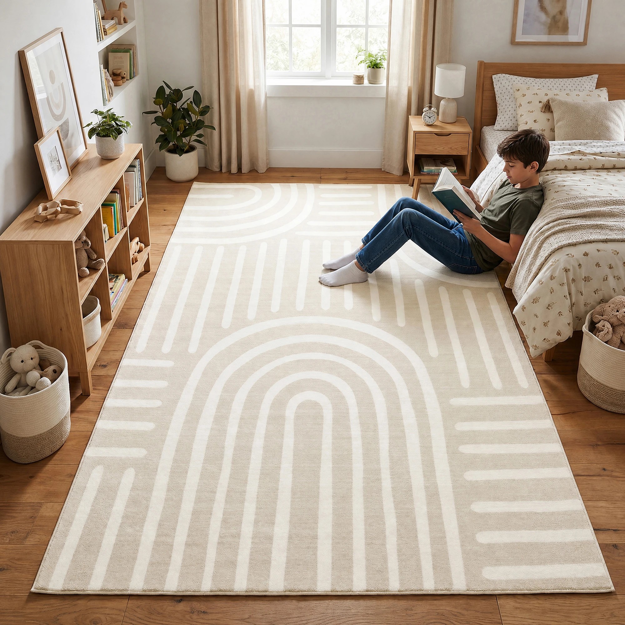 3 Common Ground Rugs Kumo Comfort Mat Taya 290x200cm - Large Soft Memory Foam Rug - Natural, 3 of 9