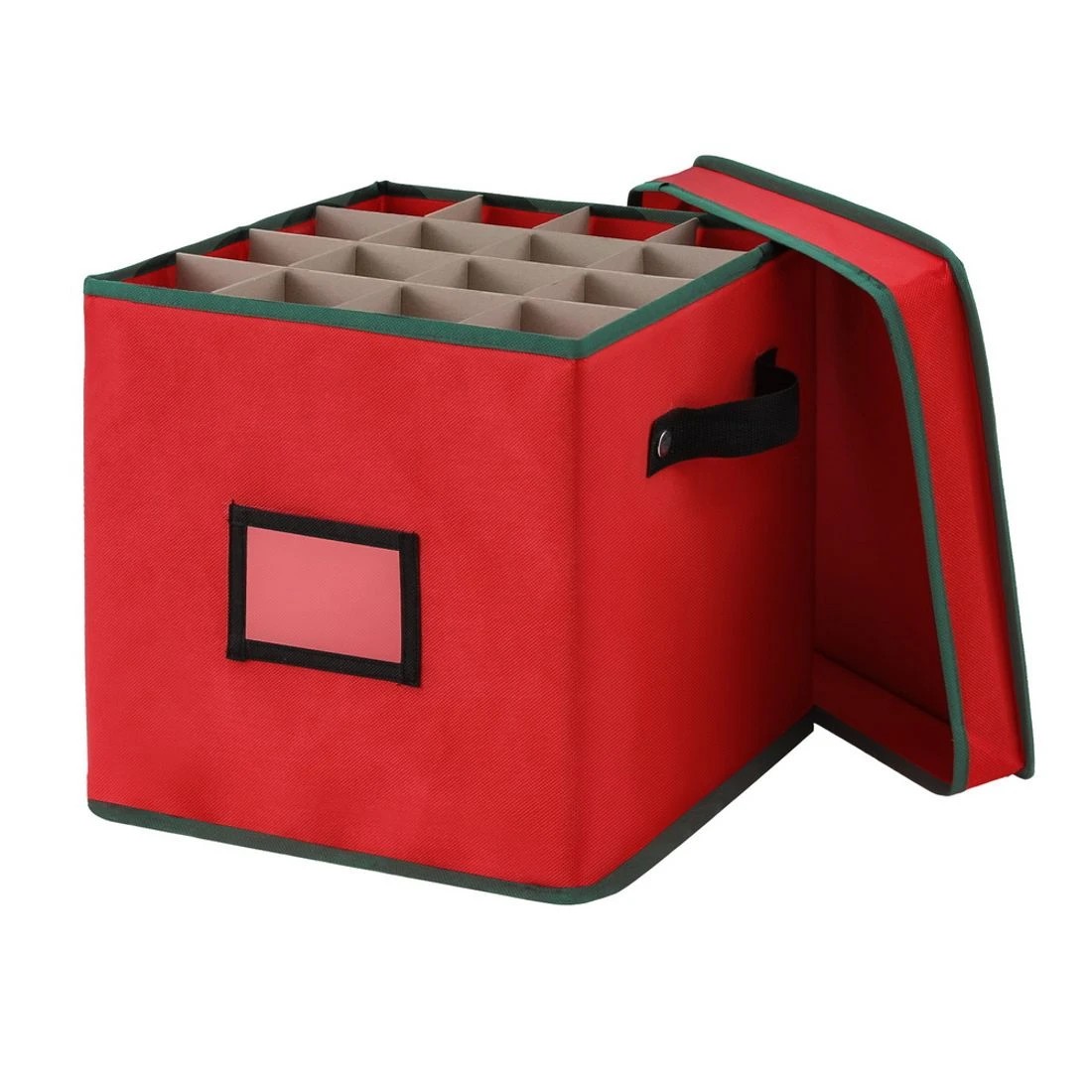 2 Jingle Jollys Christmas Baubles Storage Box 64 Dividers Xmas Ornaments Container
 - Red, 2 of 7