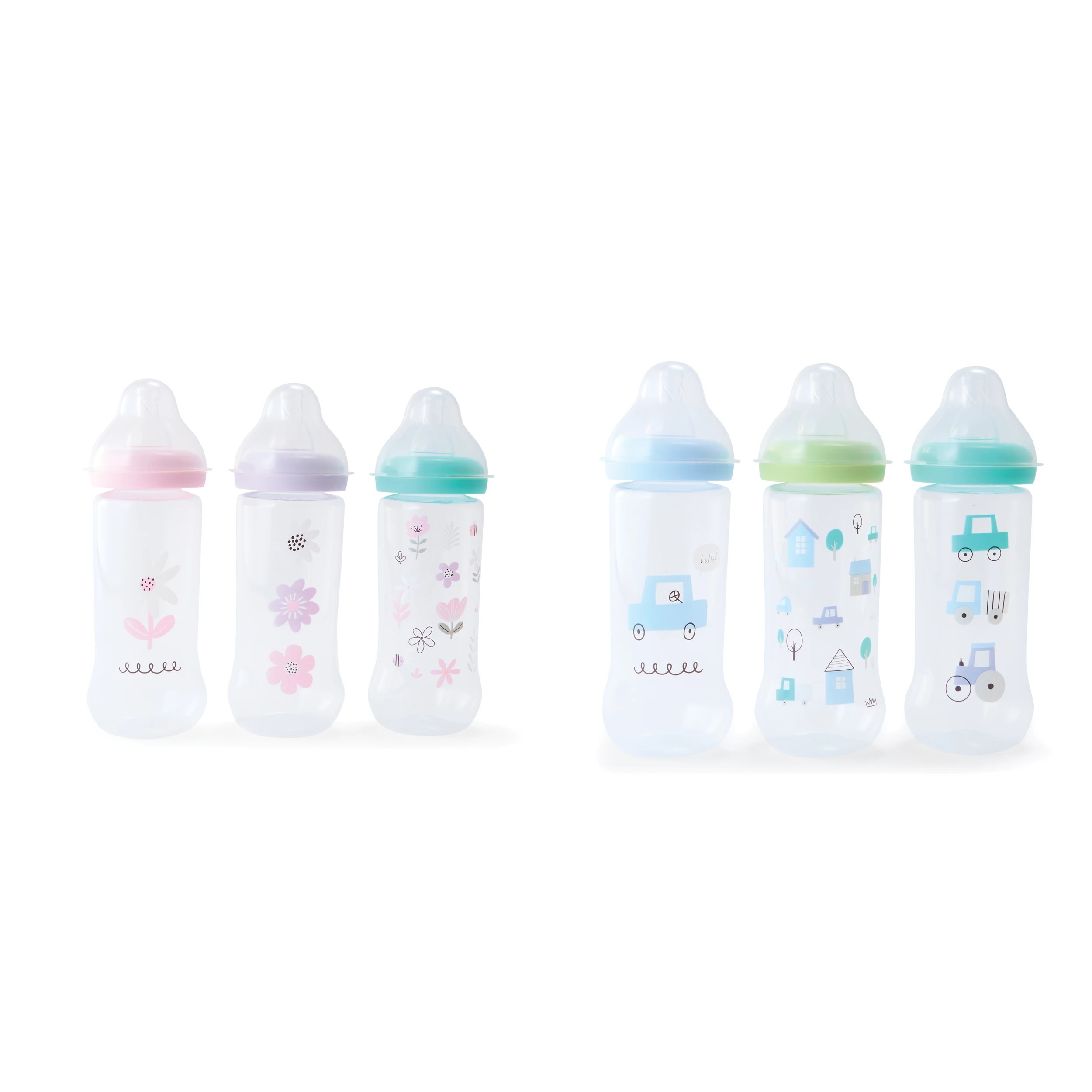 1 3 Pack Narrow Neck Bottles - Assorted, 1 of 4
