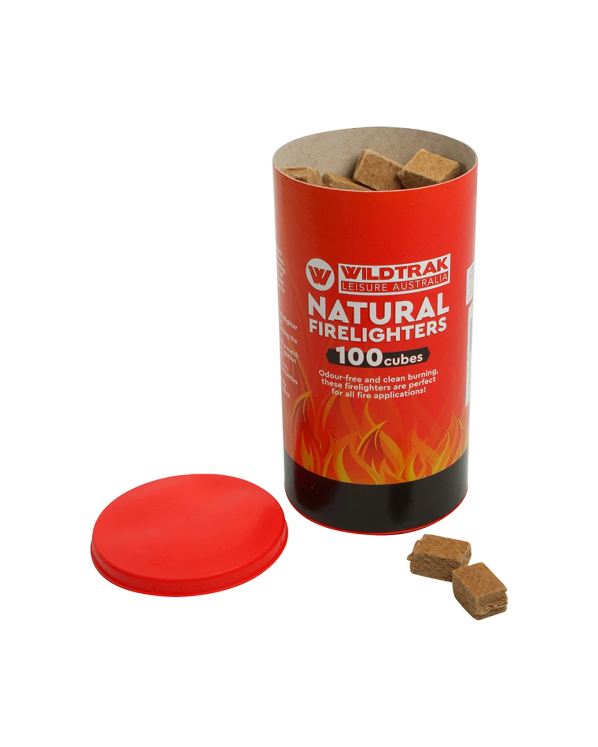 2 Wildtrak Natural Wooden Firelighters 100pc Recycled Wood And Wax Camping - Brown, 2 of 3