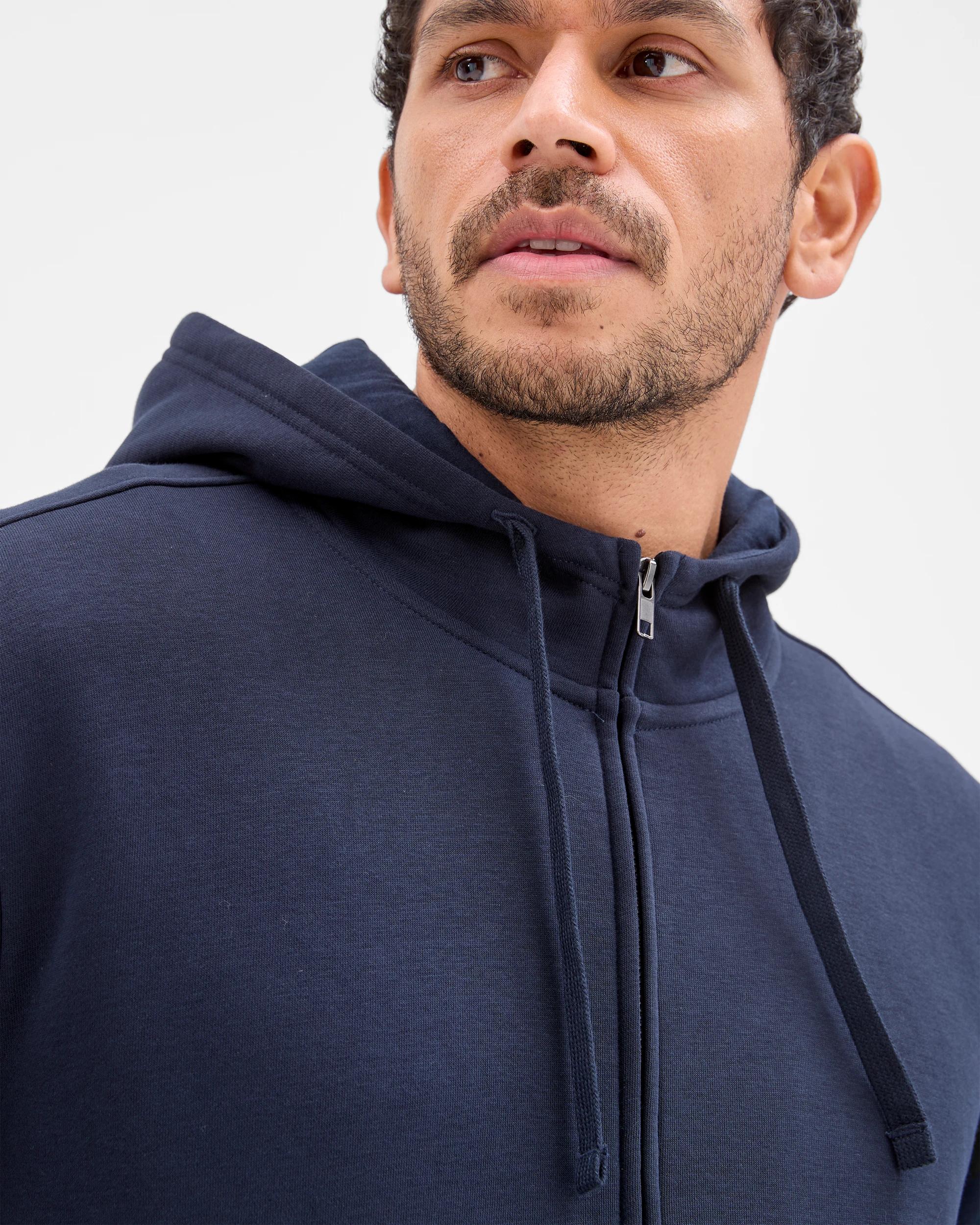 8 Target Man Australian Cotton Blend Zip Thru Hoodie NAVY, 8 of 8