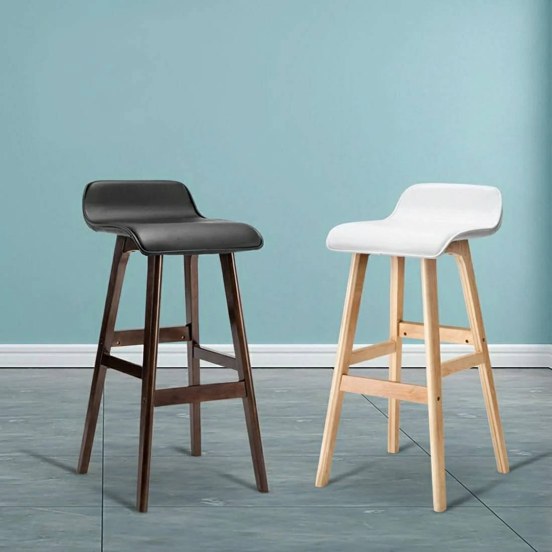5 Artiss 2x Bar Stools en Stool - White, 5 of 8