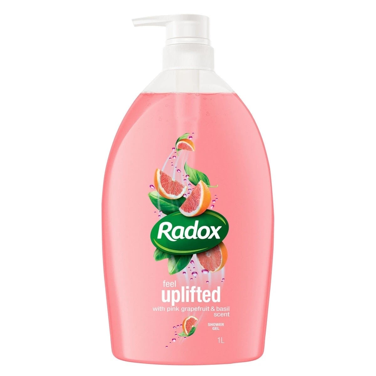 1 Radox Feel Uplifted Shower Gel 1L - Pink Grapefruit and Basil Scented, 1 of 2