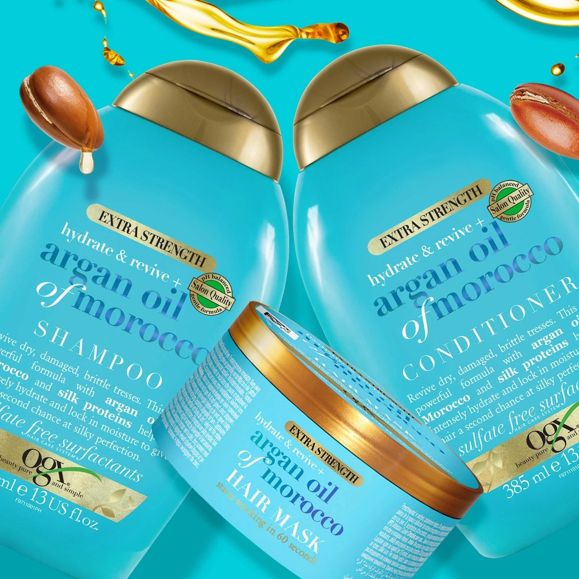 5 OGX Extra Strength Hydrate & Repair + Shine Argan Oil of Morocco Hair Mask 300ml, 5 of 10