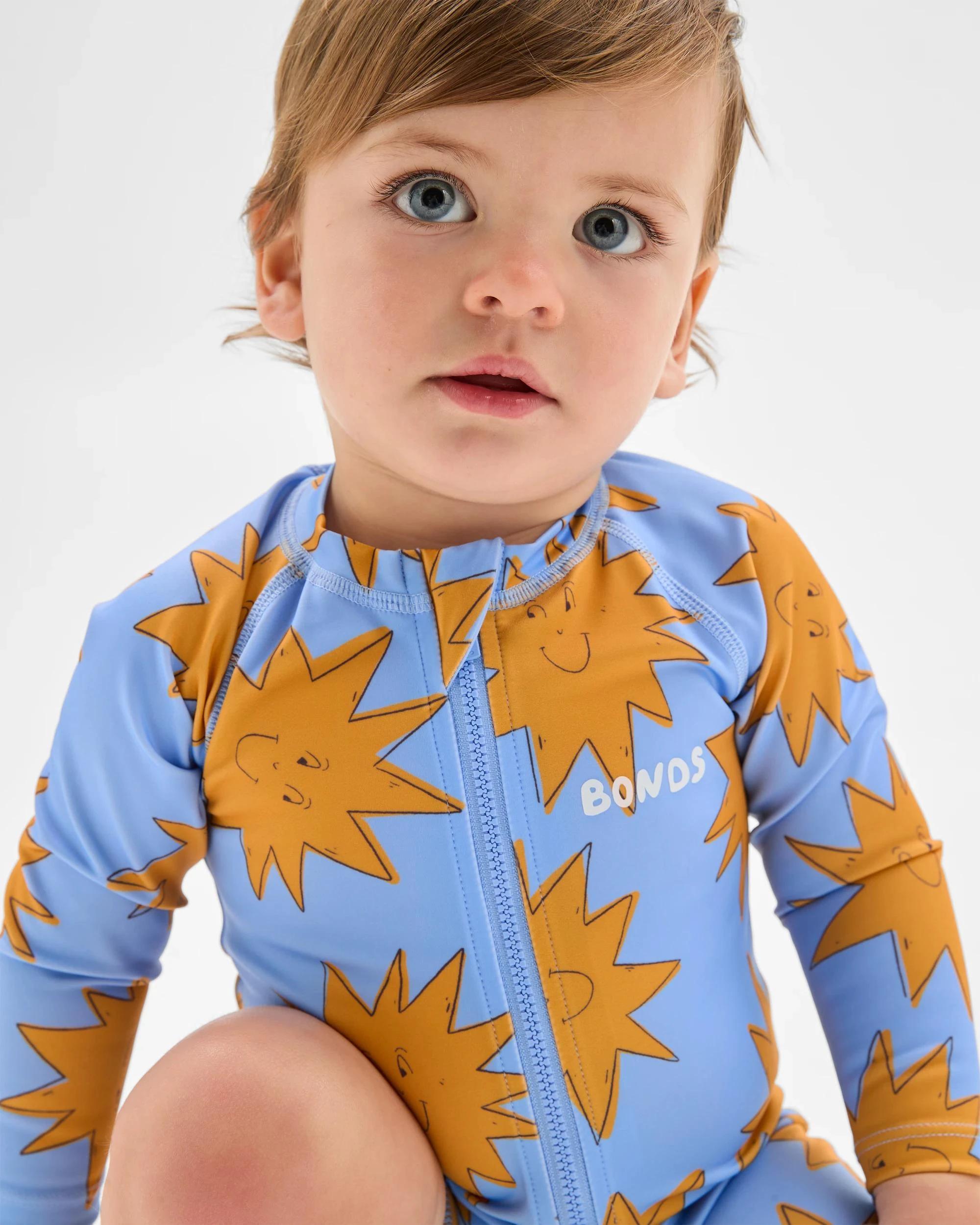 2 Bonds Baby Swim Zip Suit FUN IN THE SUN BLUE, 2 of 4