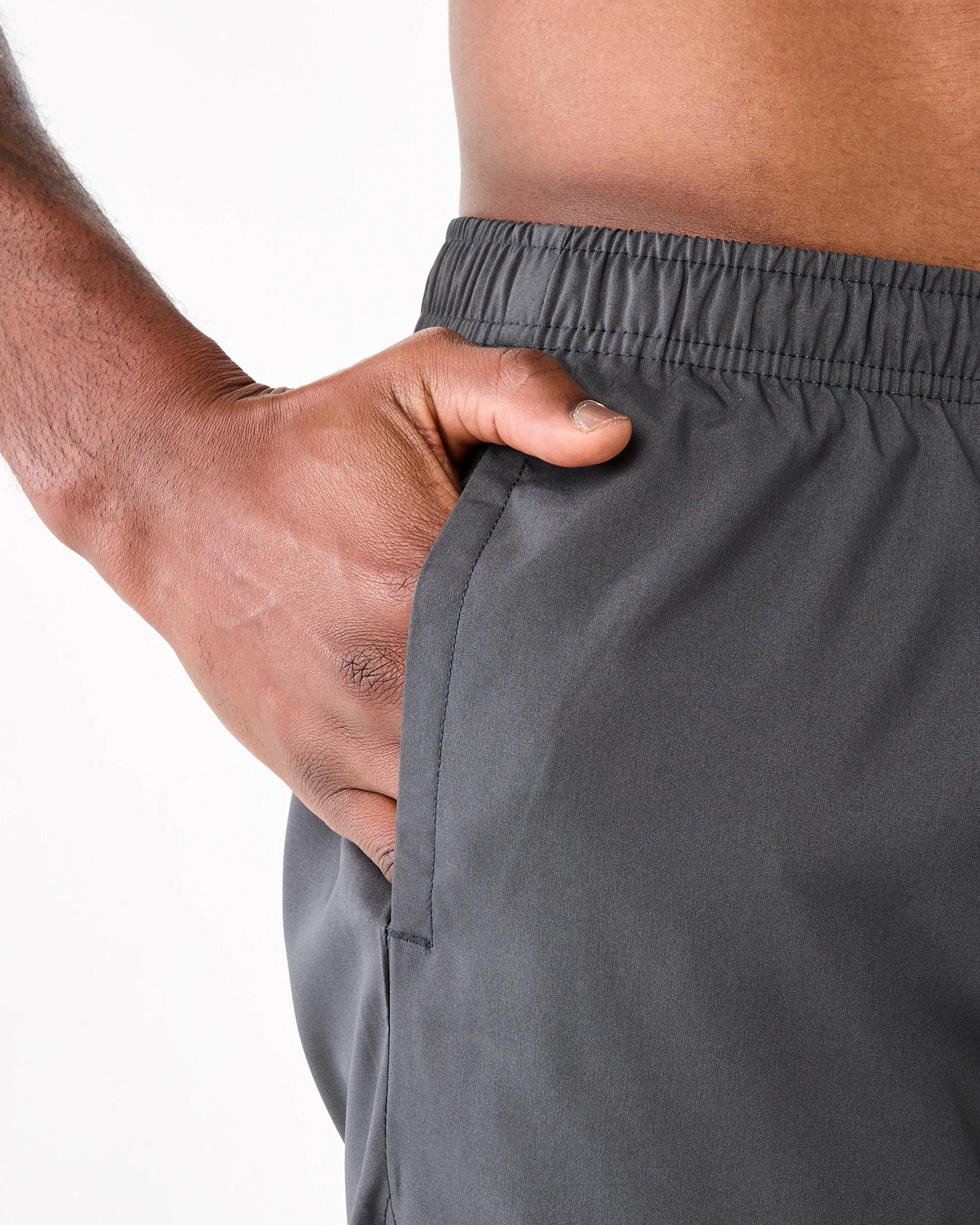 6 Active Mens Dual Layer Shorts Gry Drkish, 6 of 8