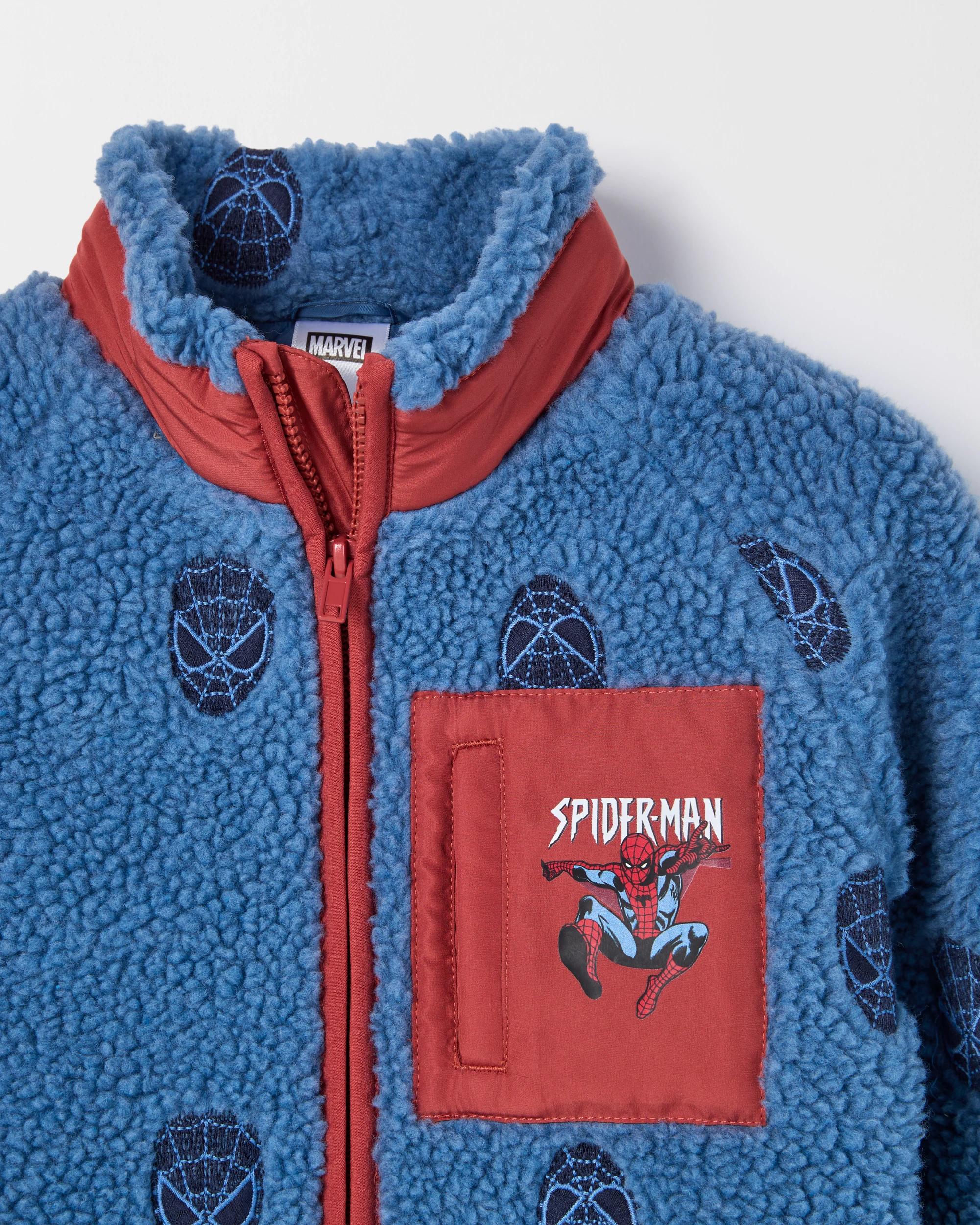2 Disney Marvel Spider-Man Sherpa Fleece Jacket BLUE, 2 of 2