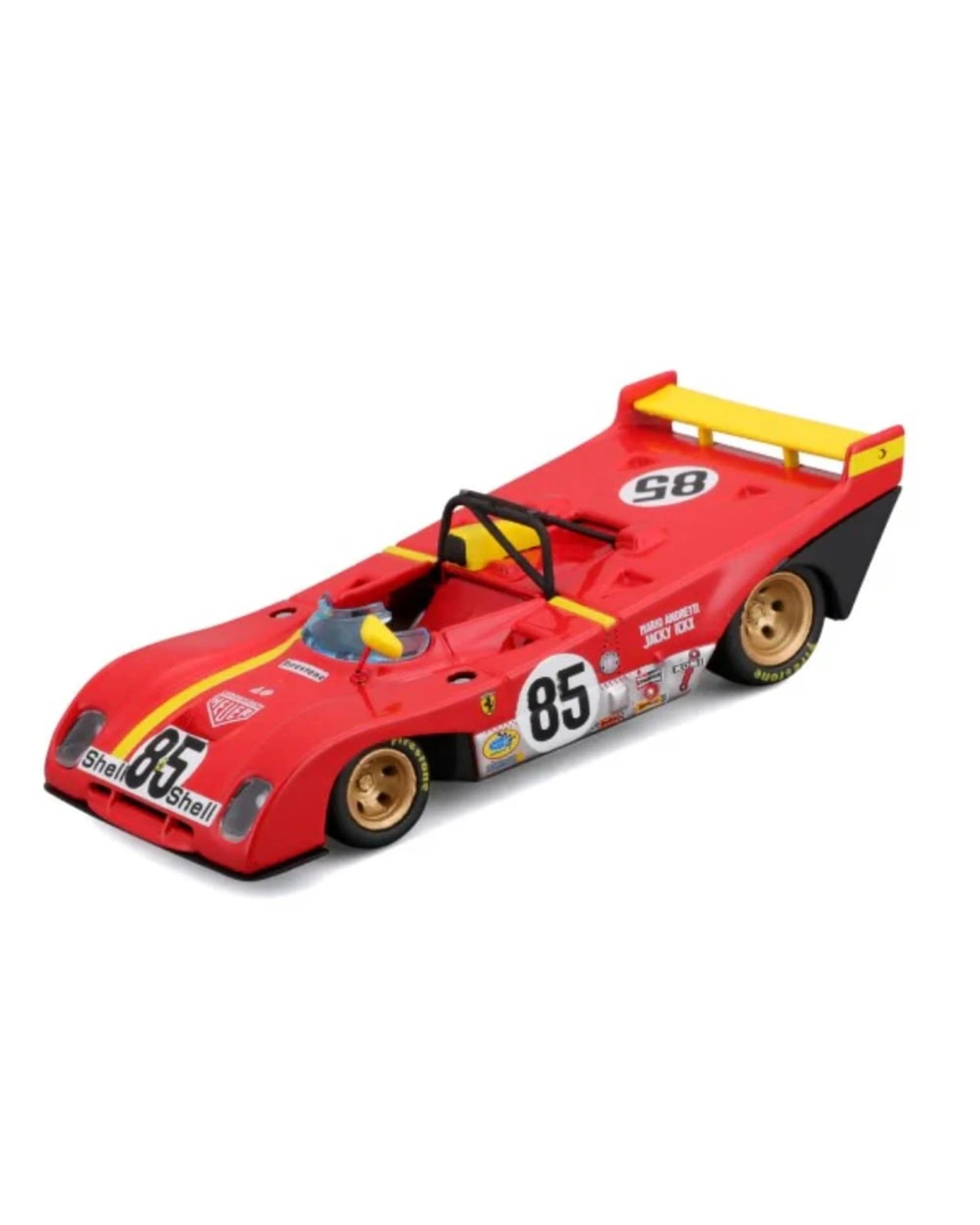 2 Bburago Ferrari Racing 1972 Ferrari 312 P #85 1:43 Scale Diecast Vehicle - Red, 2 of 5