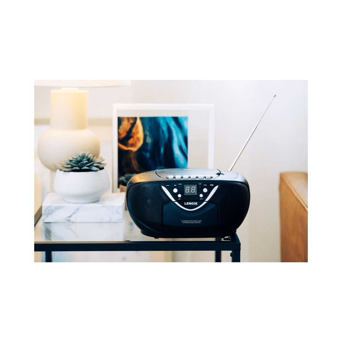 2 Lenoxx Portable CD/Cassette Player with AM/FM Radio Speaker, 2 of 4