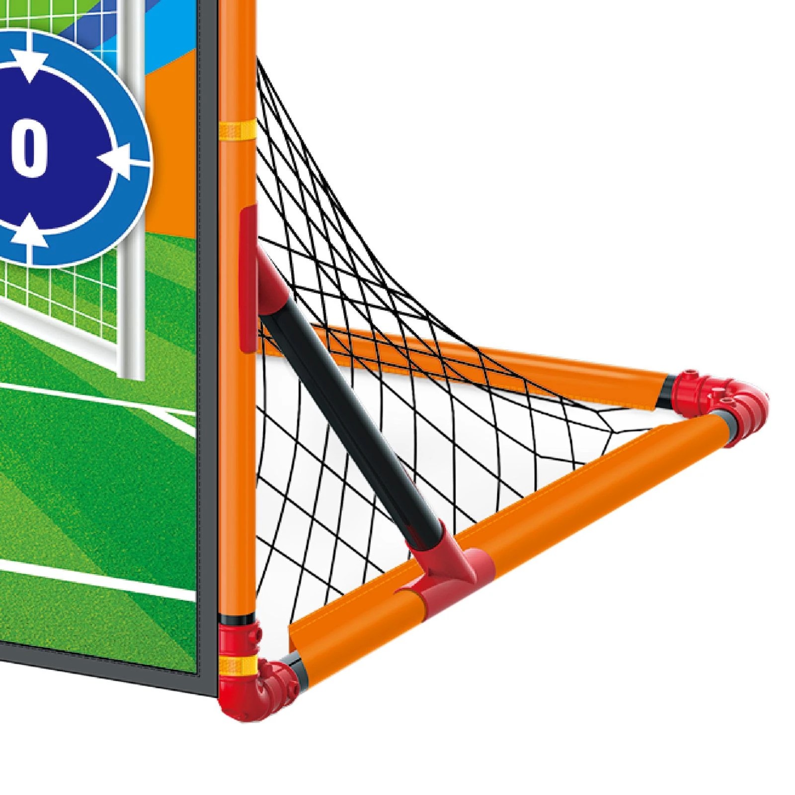6 Ausway Kids Soccer Goal Set Backyard 2 in 1 Football Training Net Folding Posts 137cm, 6 of 7