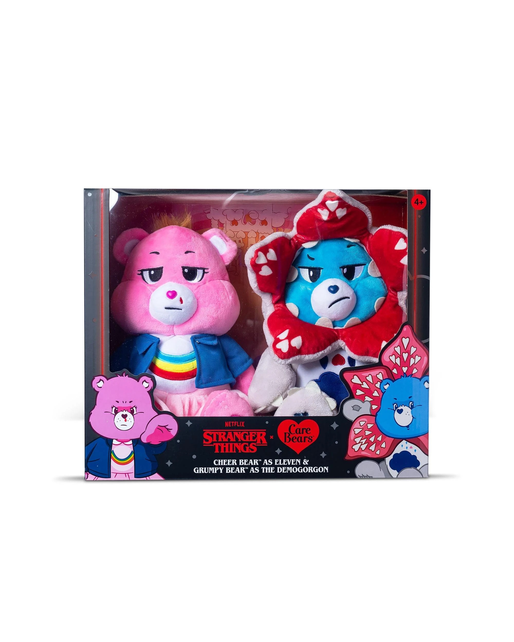 2 Care Bears x Stranger Things Cheer Bear as Eleven and Grumpy Bear as The Demogorgon Plush 2 Pack Boxed Set, 2 of 10